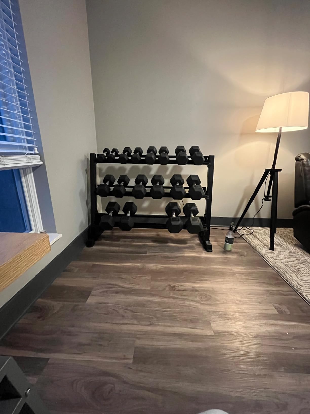 CAP 2-Tier & 3-Tier Dumbbell Rack for Home Gym, Heavy-Duty Steel Weight Storage Rack for Hex Dumbbells, Holds 5-35lb 5-50lb 5-75lb Dumbbell Pairs, Multiple Sizes & Capacities customer photo 2