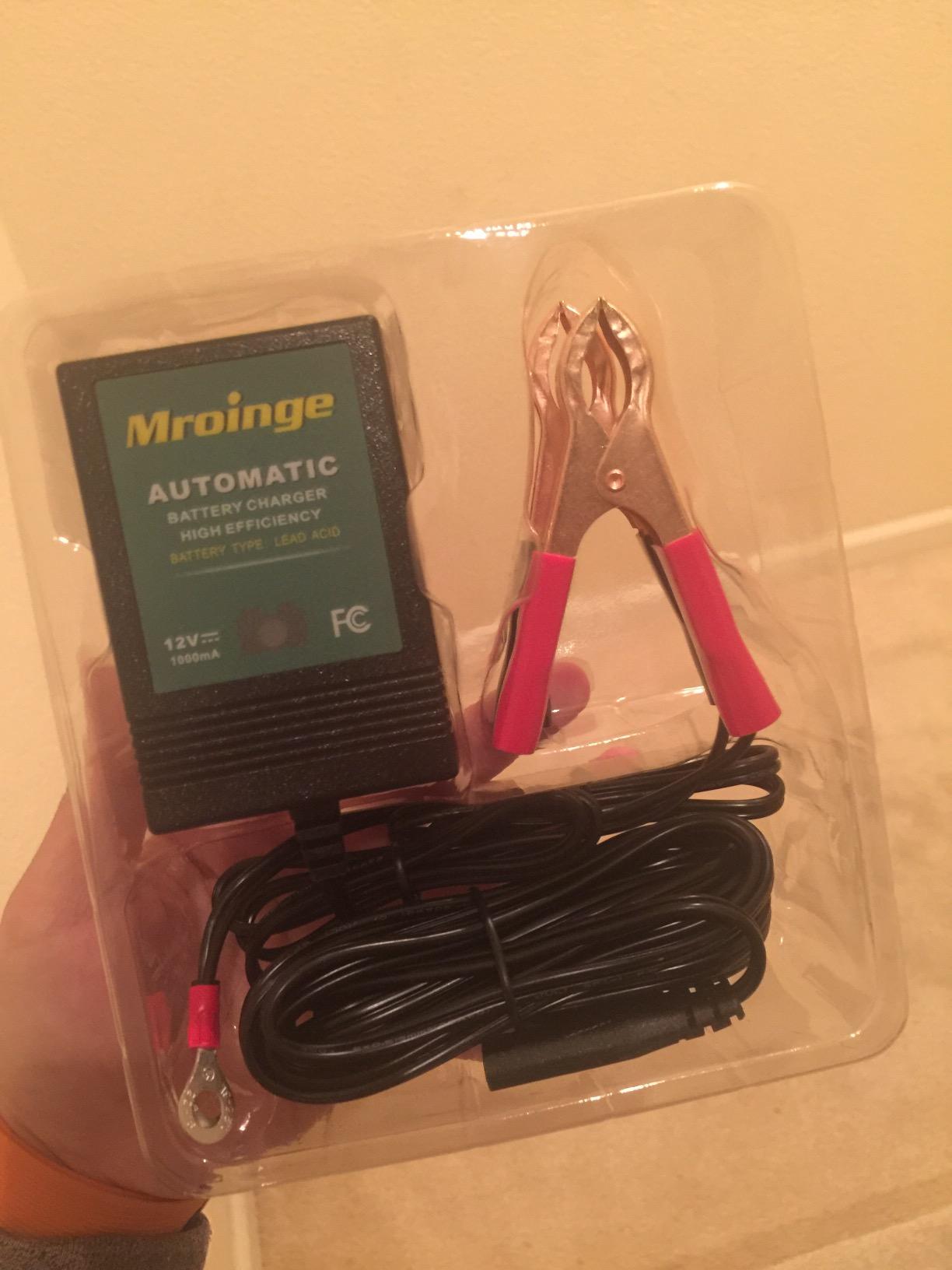 Trickle Charger 1A 12V Smart Battery Charger & Maintainer and Automatic Float Charger for Motorcycle, ATV, Lawnmowers and More customer photo 1