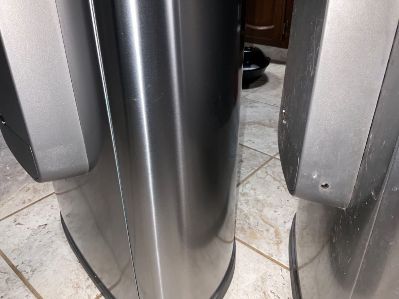 simplehuman 45 Liter / 12 Gallon Semi-Round Automatic Sensor Trash Can, Brushed Stainless Steel customer photo 1