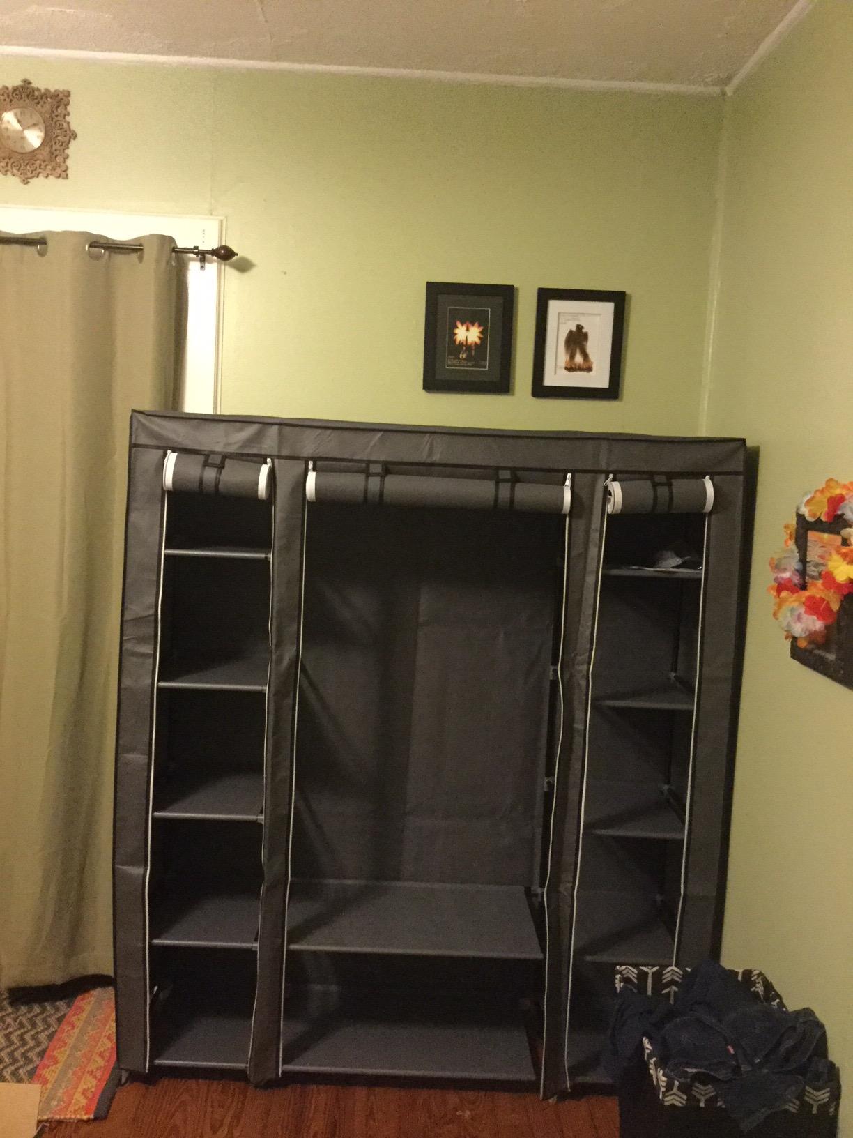SONGMICS Closet Wardrobe, Portable Closet, Clothes Storage Organizer customer photo 2