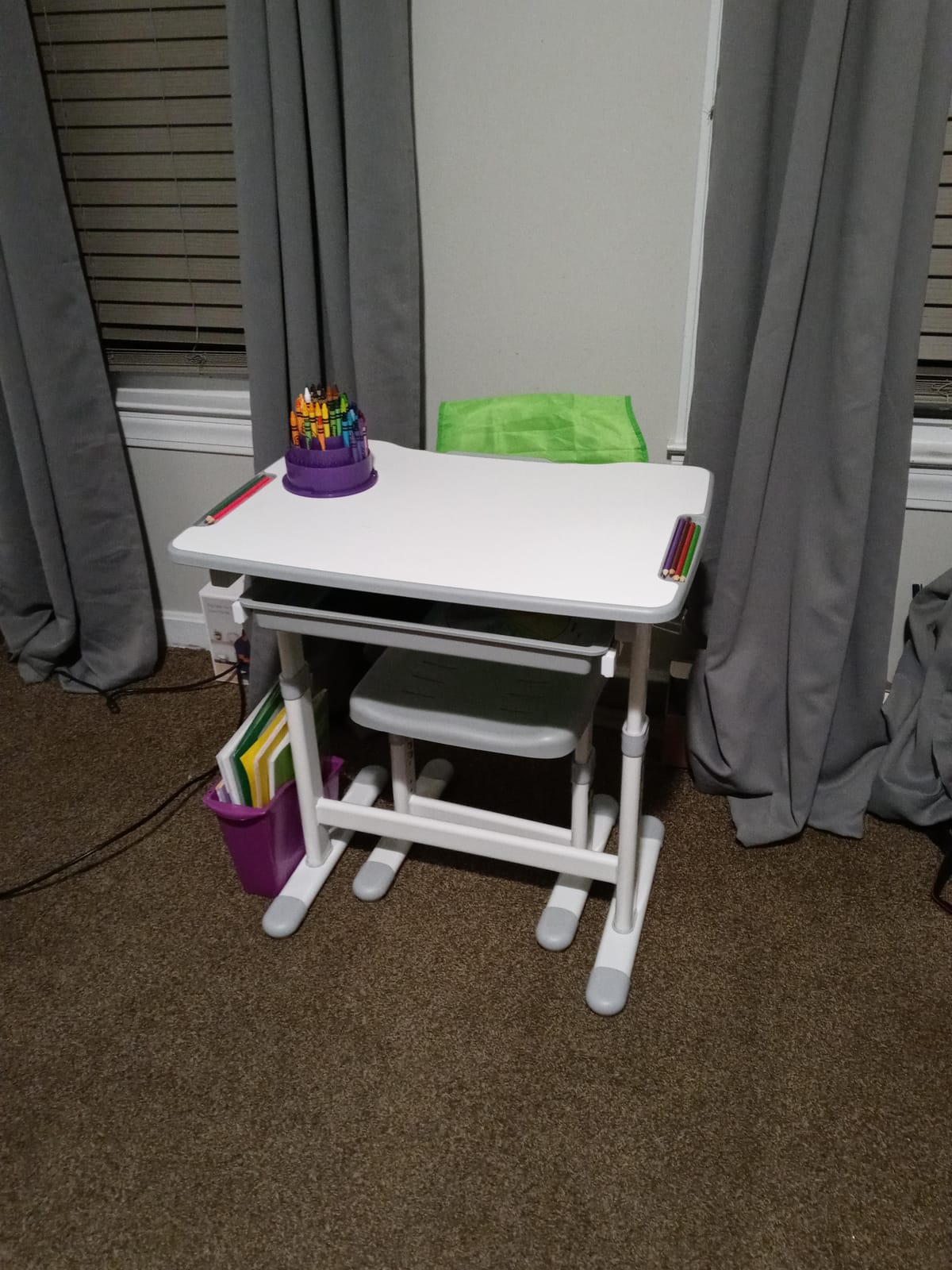VIVO Blue Children's Desk and Chair Set, DESK-V201B customer photo 2