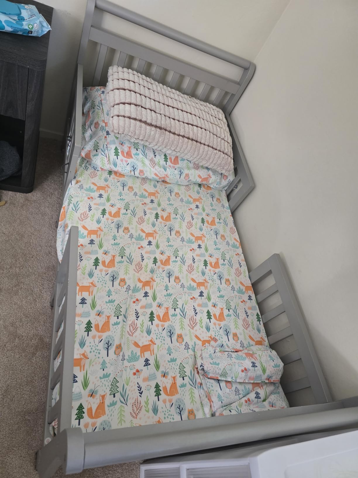 Dream On Me Emma 3-in-1 Wooden Toddler Bed, GREENGUARD Gold, Steel Grey customer photo 2