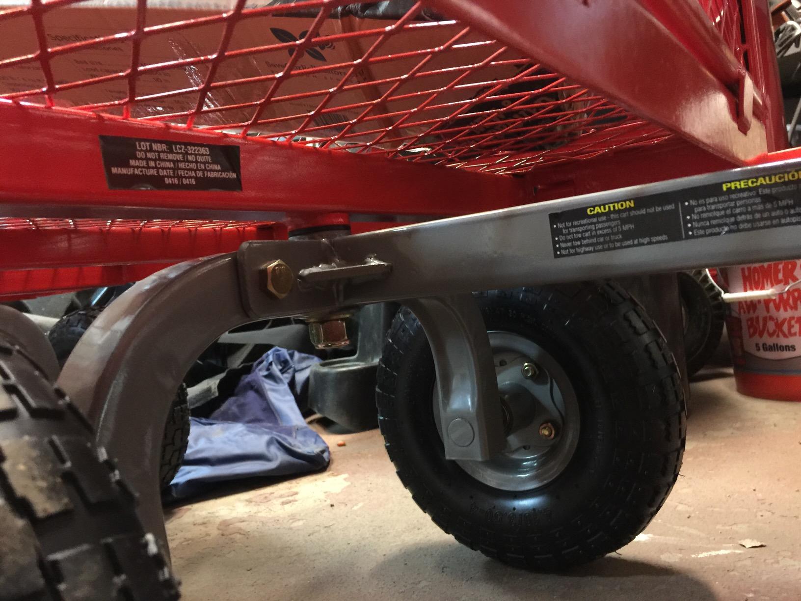 Gorilla Carts Steel Utility Garden Cart, 800 lb. Capacity, 4 Cu Ft, Red customer photo 1