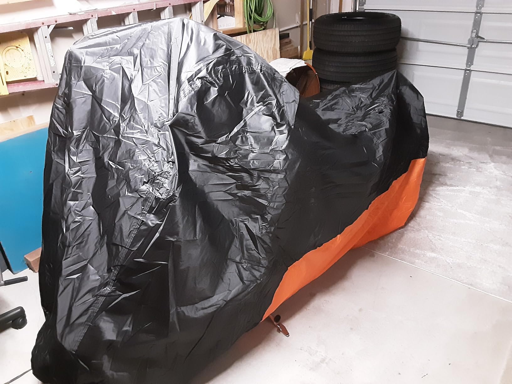 Motorcycle Cover Waterproof Outdoor Storage Fits Up to 116