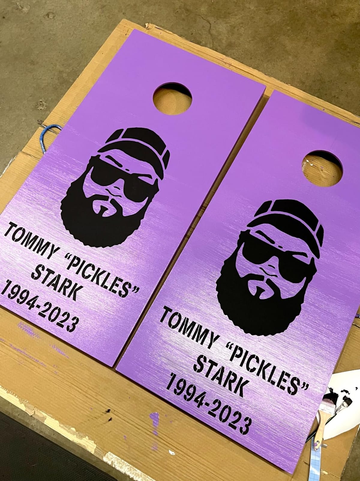 Triumph Sports Regulation Cornhole Board Set with 2 Boards, 8 Weather-Resistant Cornhole Bags & Durable All-Wood Design Perfect for Tailgates, BBQs, Parties & Backyard Fun, 2' x 4' customer photo 2