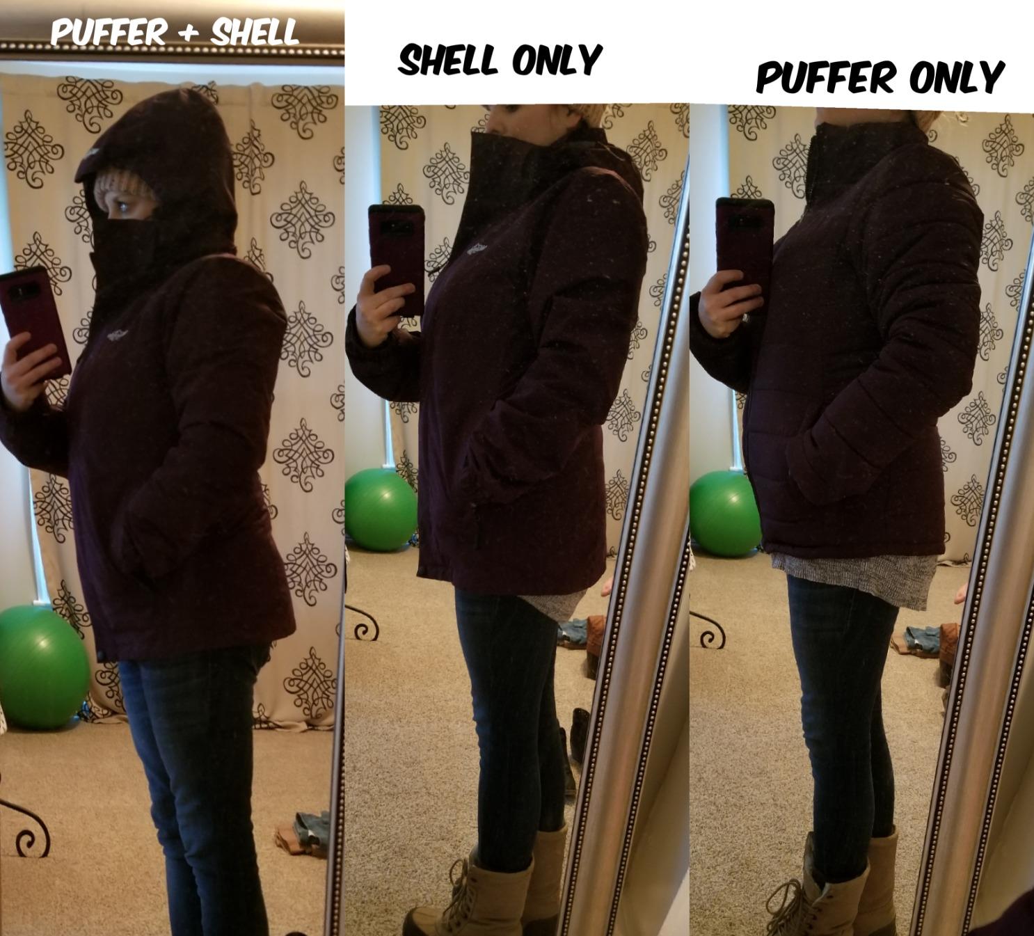 wantdo Women's 3 In 1 Ski Jacket Cotton Padded Liner Winter Coat customer photo 2