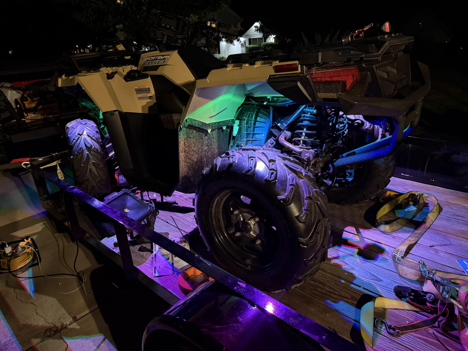 Nilight RGB LED Rock Lights Kit, 4 pods Underglow Multicolor Neon Light Pod with Bluetooth App Control Flashing Music Mode Wheel Well Light for Truck ATV UTV RZR SUV customer photo 1