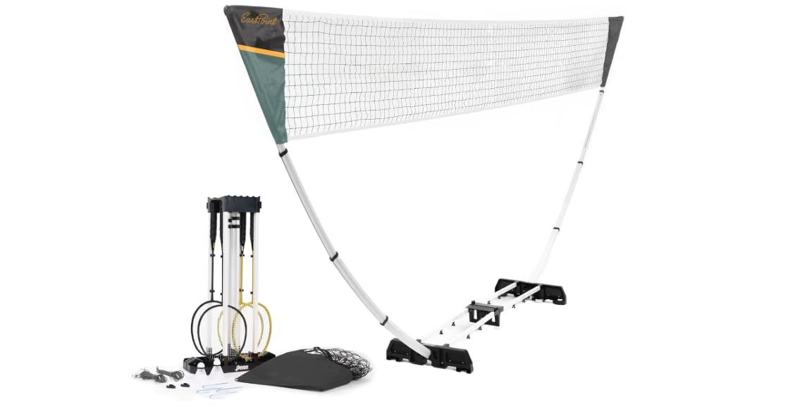 EastPoint Badminton Set, 4 Rackets, 2 Shuttlecocks, 15' Net, Outdoor Games customer photo 1