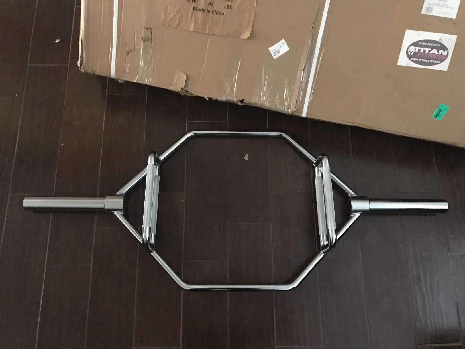 Titan Fitness Olympic Hex Trap Bar, 500lb Rated, Knurled Dual Handles customer photo 1