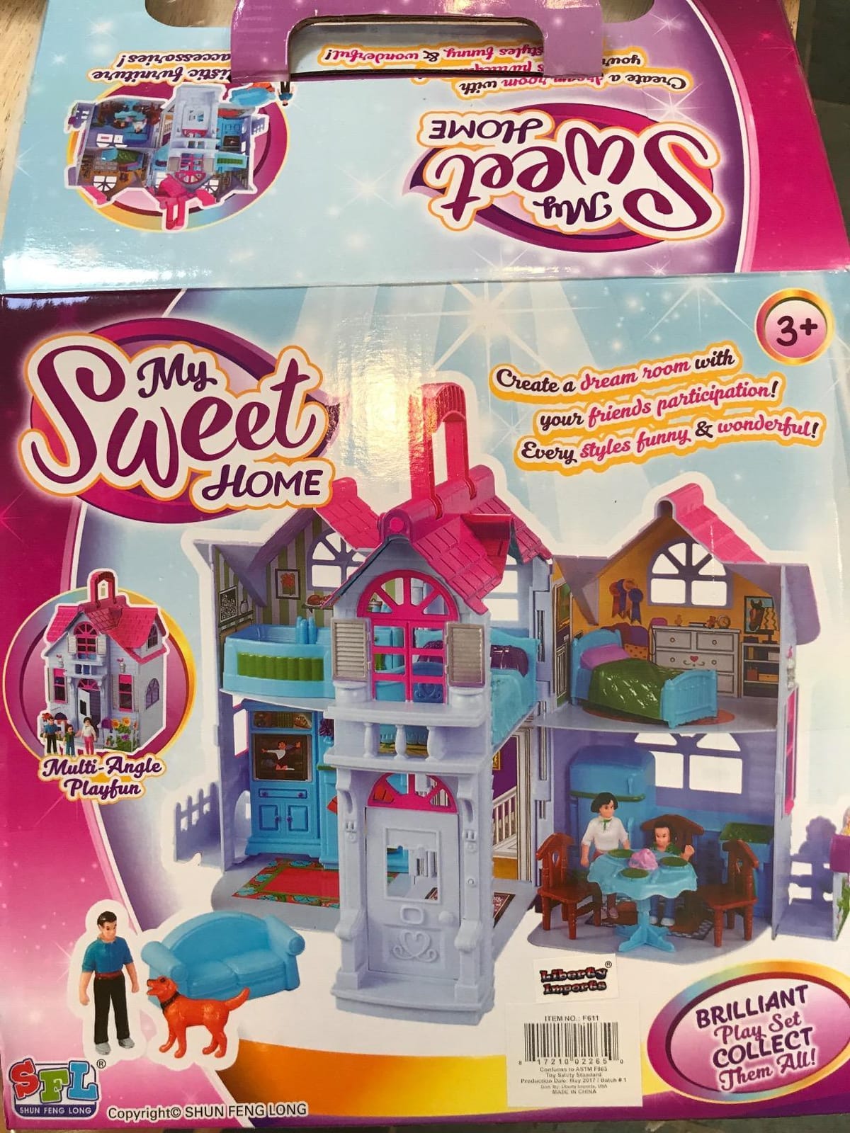 Fold-and-Go Mini Dollhouse Playset with Furnished Rooms & Family Figures customer photo 1