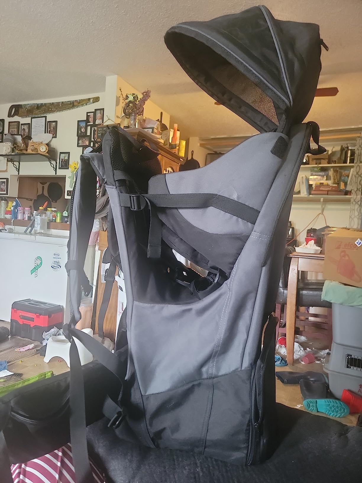 ClevrPlus Deluxe Adjustable Baby Carrier Outdoor Hiking Child Backpack Camping customer photo 2