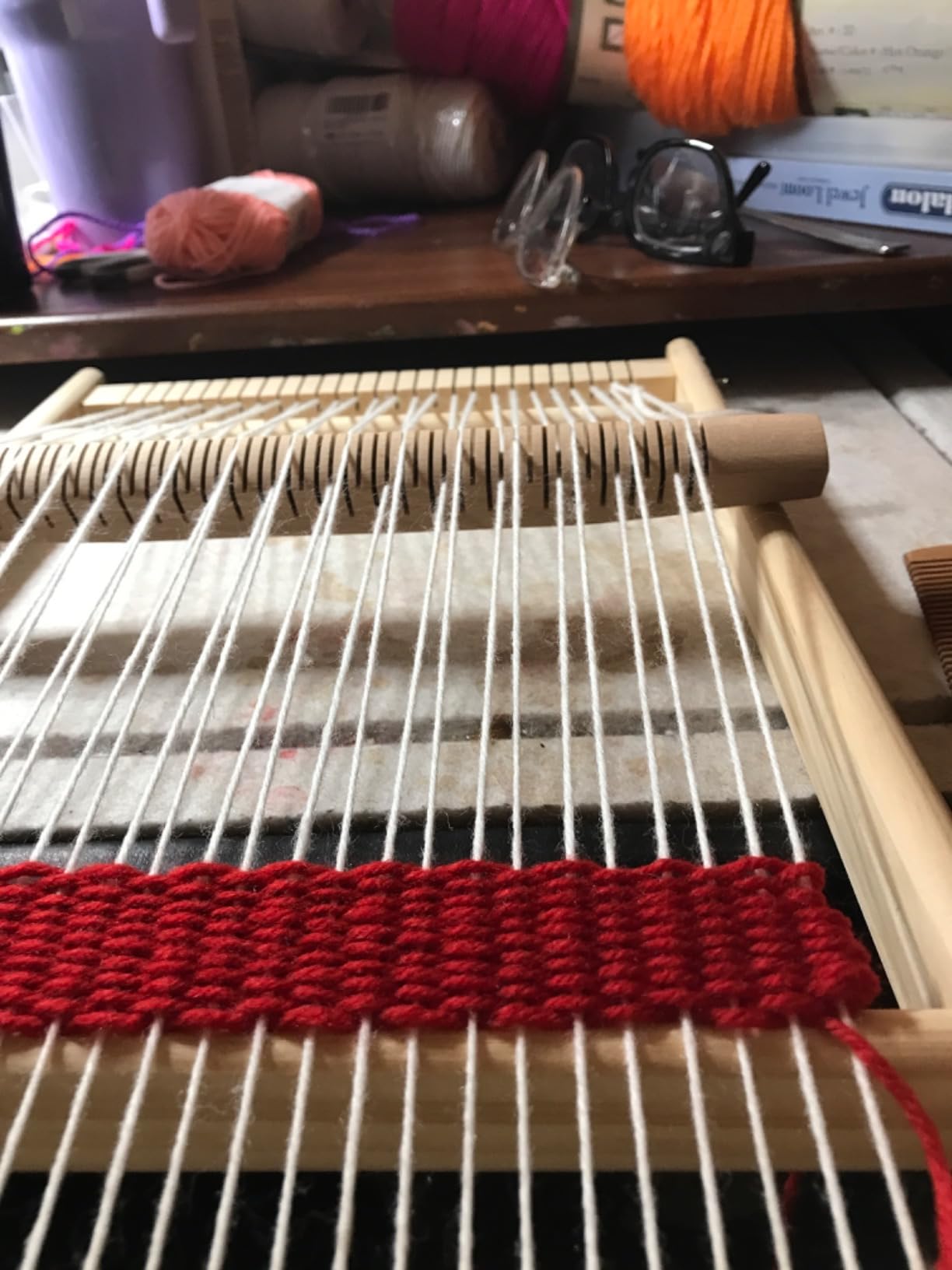 MIKIMIQI Wooden Multi-Craft Weaving Loom Large Frame 9.85 x 15.75 x 1.3inches to Handcraft for Kids customer photo 1