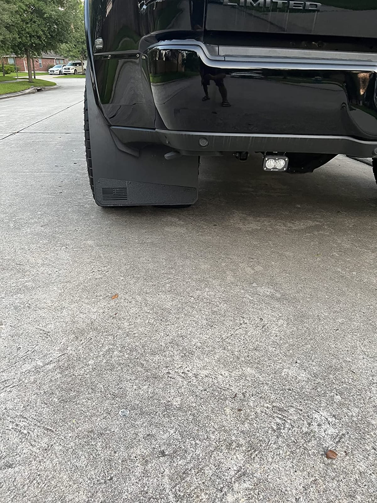 REK GEN ‘Merica Mud Flaps Dually - Heavy Duty Mud Flaps for Trucks and Dually Truck Accessories - Stainless Steel - Easy Install Splash Guard - Made in USA (Black Flag) customer photo 1