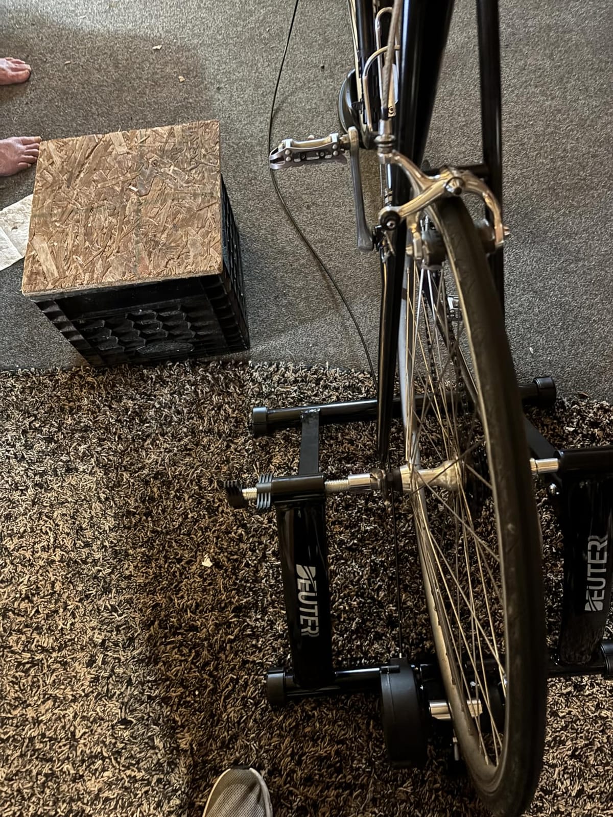Bike Trainer, Magnetic Bicycle Stationary Stand for Indoor Exercise Riding customer photo 1