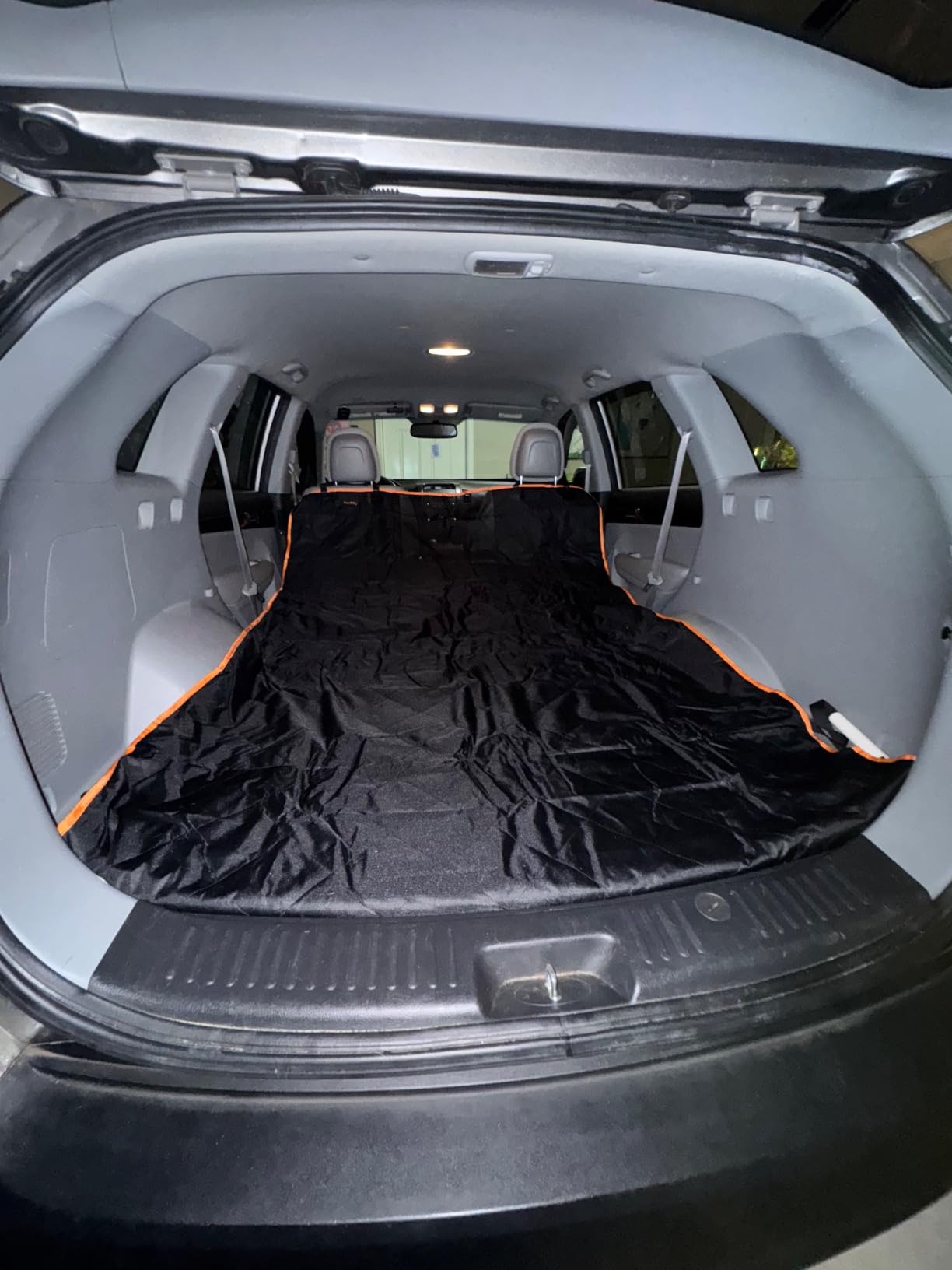 SUV Cargo Liner for Dogs, Waterproof Dog Cargo Cover with Bumper Flap Protection Durable Toyota Rav4 Trunk Mat for Pets Keep Your Vehicle Trunk Clean Universal Fit SUV Car Seat Cover customer photo 2