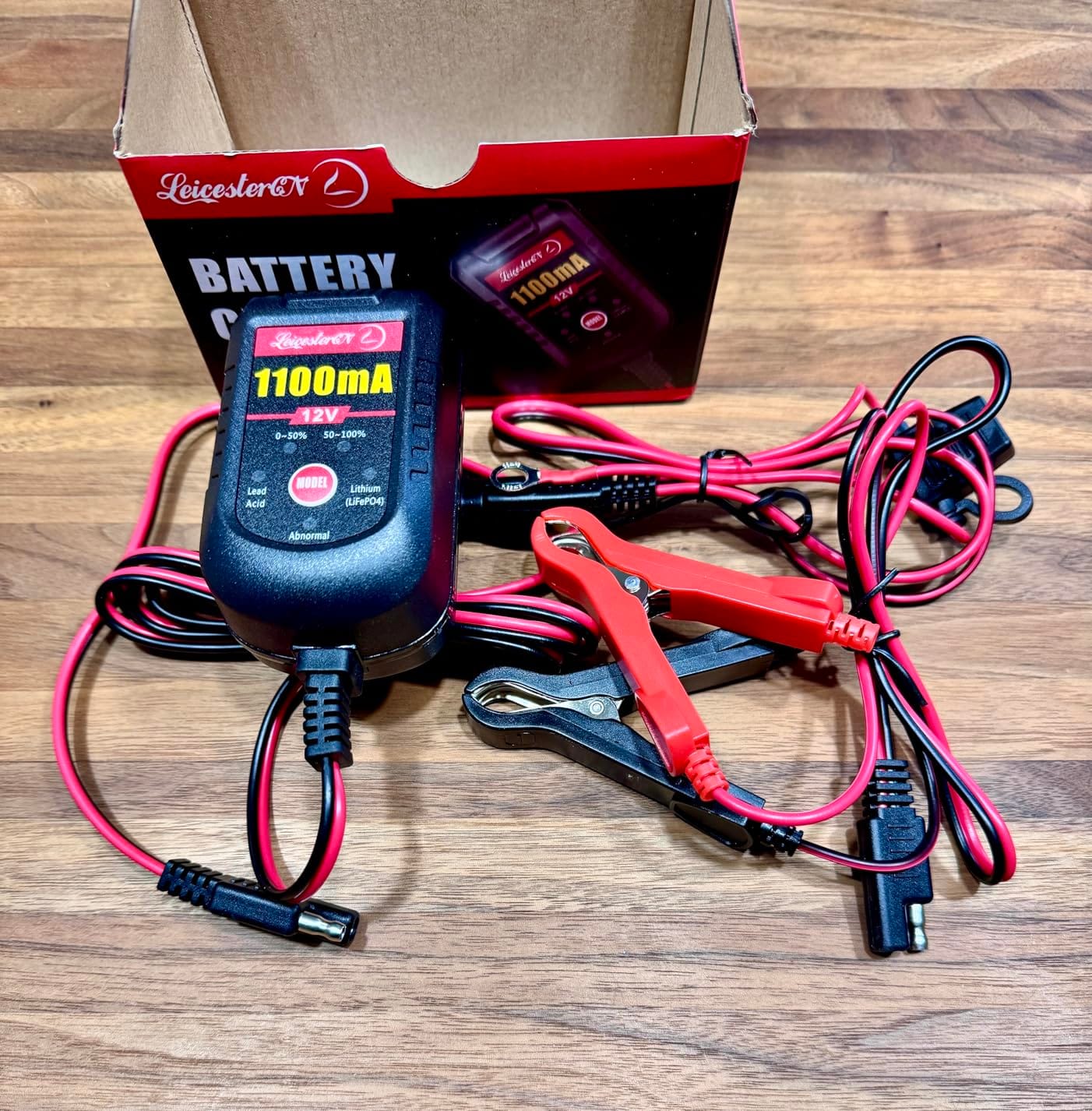 Motorcycle Battery Charger and Maintainer 12V, 1.1Amp Smart Trickle Charger - Automatic Float Charger for Cruiser Sport Bike ATV Scooter Dirt Bike Lawn Mower, LiFePO4 Lithium Lead Acid AGM Gel customer photo 2