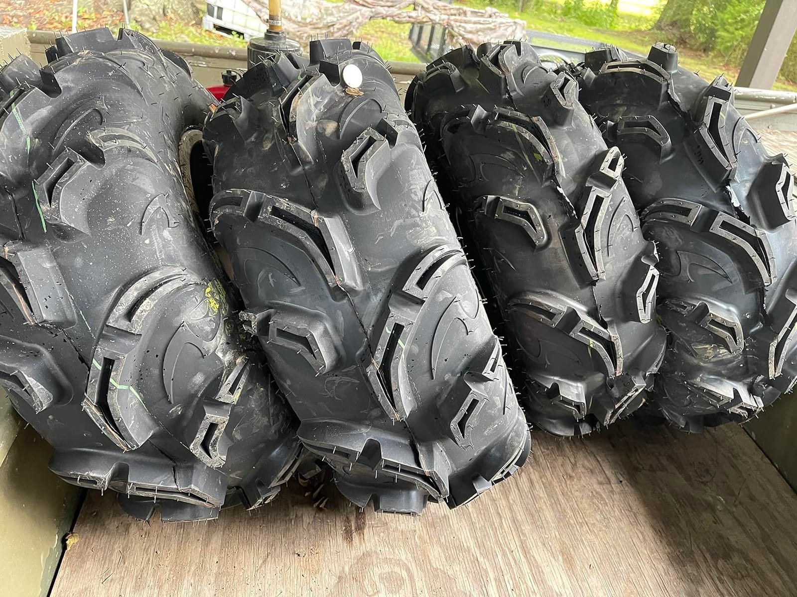 Set of 4 SunF Warrior AT Mud & Trail 27x9-12 Front & 27x11-12 Rear ATV UTV Off-Road Tires, 6 PR, Tubeless A048 customer photo 1