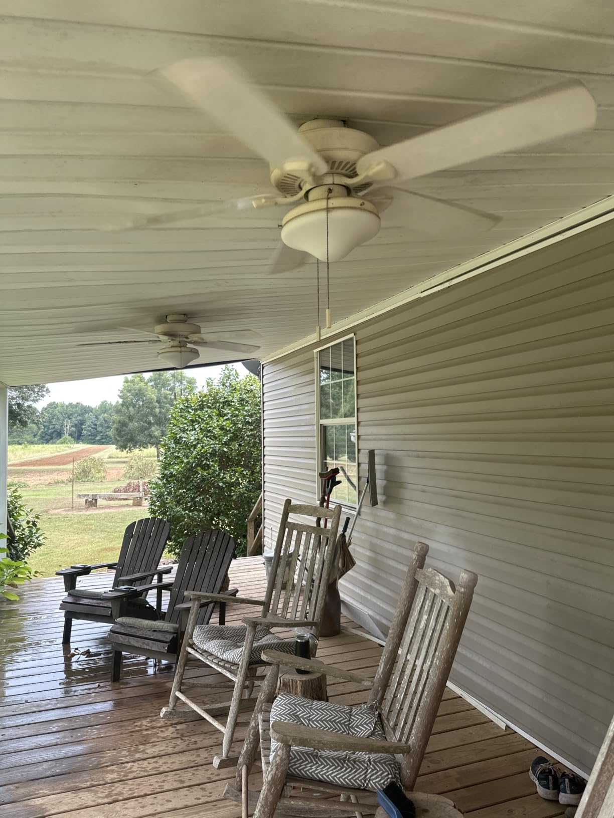 Honeywell Ceiling Fans Belmar 52 Inch Ceiling Fan With Light, Indoor/Outdoor Ceiling Fan with Pull Chain, LED Tri-Mount 5 Blade Design, ETL Damp Rated, Bronze (50512-01) customer photo 1