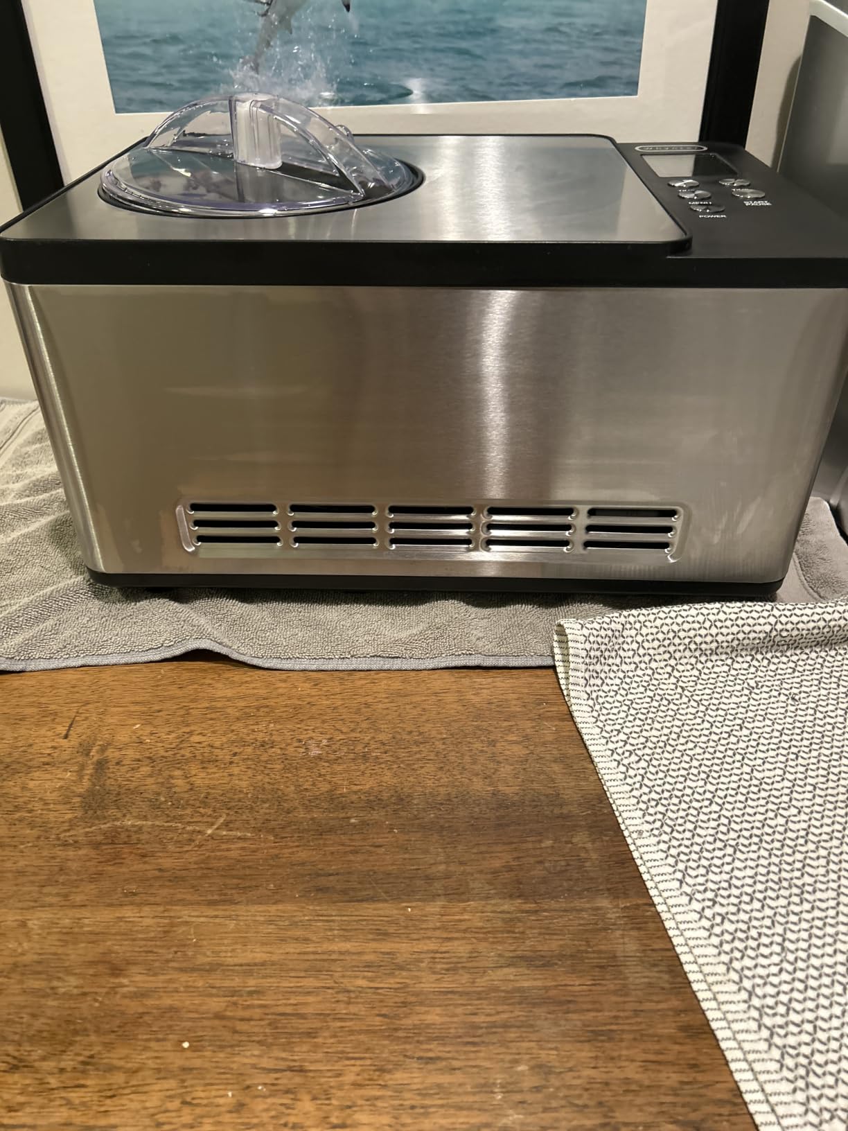Whynter Ice Cream Maker Machine & Yogurt Automatic 2 Qt. with Built-In Compressor, LCD Digital Display & Timer, No Pre-Freezing, ICM-220SSY, Stainless Steel customer photo 1