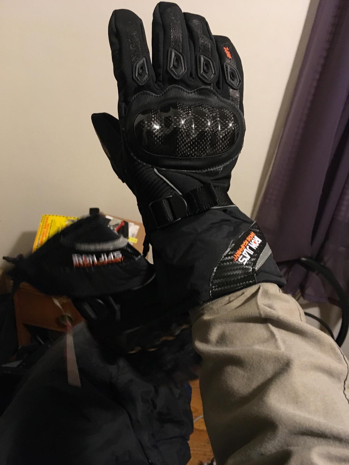 BORLENI Winter Motorcycle Gloves for Men Touchscreen CE Level 1 KP customer photo 1