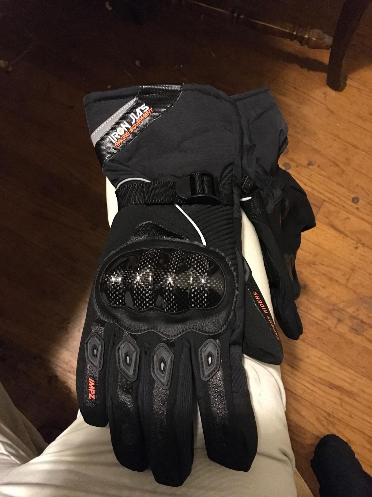 BORLENI Winter Motorcycle Gloves for Men Touchscreen CE Level 1 KP customer photo 2