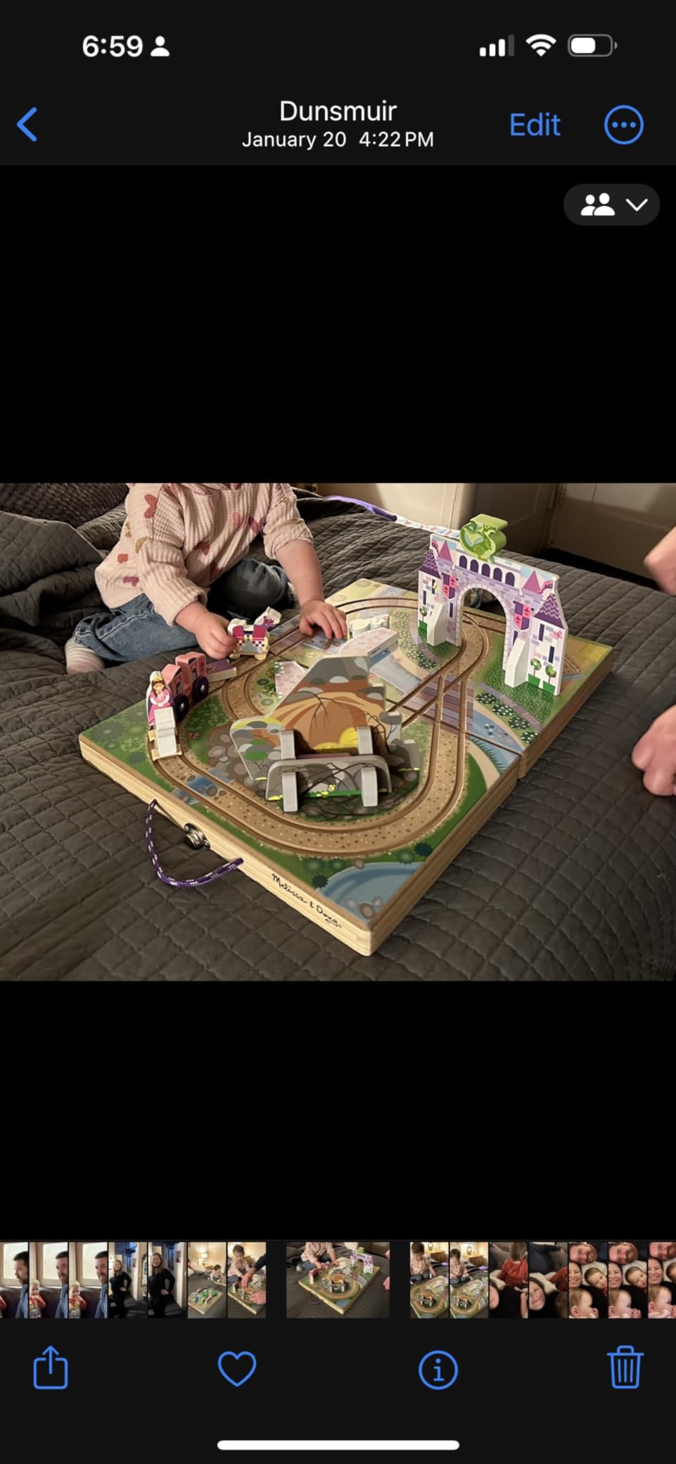 Melissa & Doug Take-Along Railroad Wooden Tabletop Play Set customer photo 1