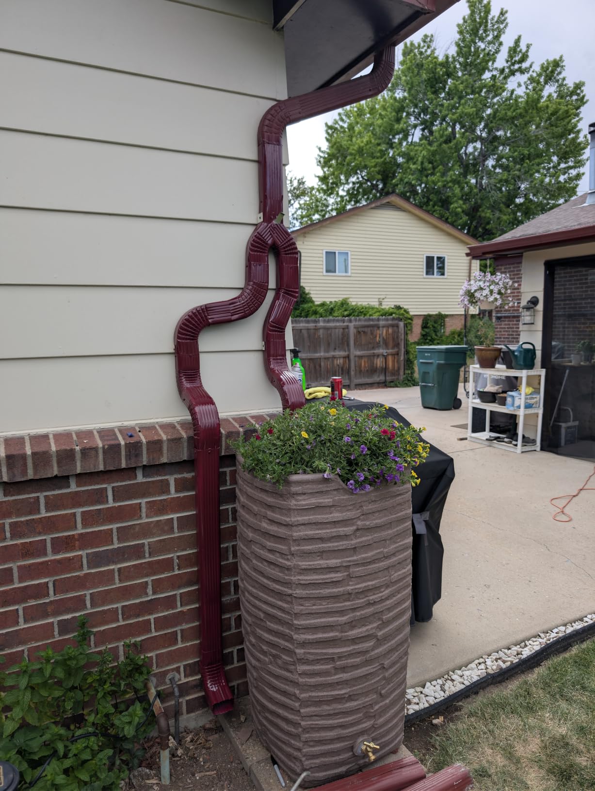 Good Ideas Impressions Riverwalk Rain Water Collection Barrel, 50 Gallon customer photo 1