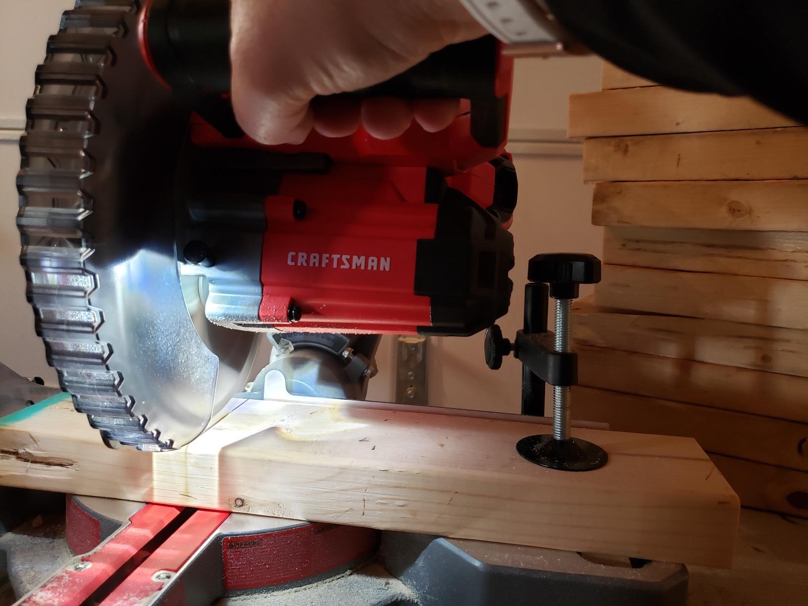 CRAFTSMAN V20 Cordless Sliding Miter Saw, 7-1/4 inch, Single Bevel, Battery and Charger Included (CMCS714M1) customer photo 1