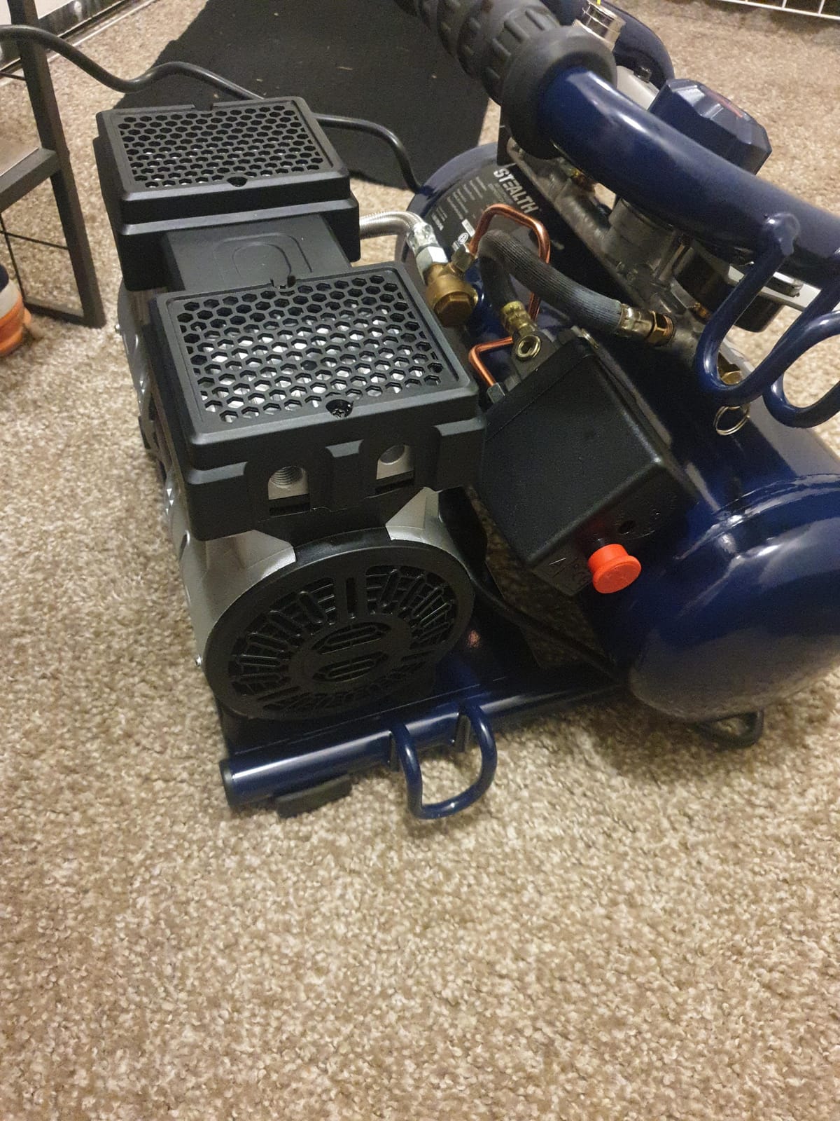 Stealth Air Compressor 2 Gallon, 3/4 HP Oil-Free Compressor, Less than 60dB Ultra Quiet Electric Air Compressor,Max 125 PSI Pressure for Tire Inflation,Nailing,Home DIY Project(SAQ-1234) customer photo 1