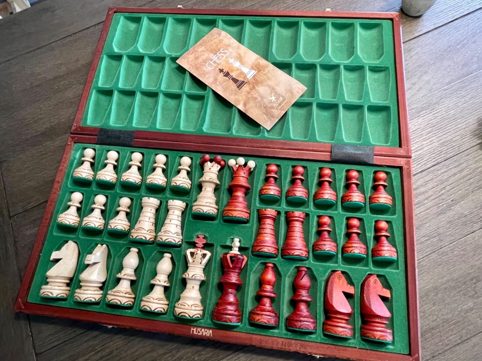 Husaria Ambassador Wooden Chess Set, 21.7 in customer photo 2