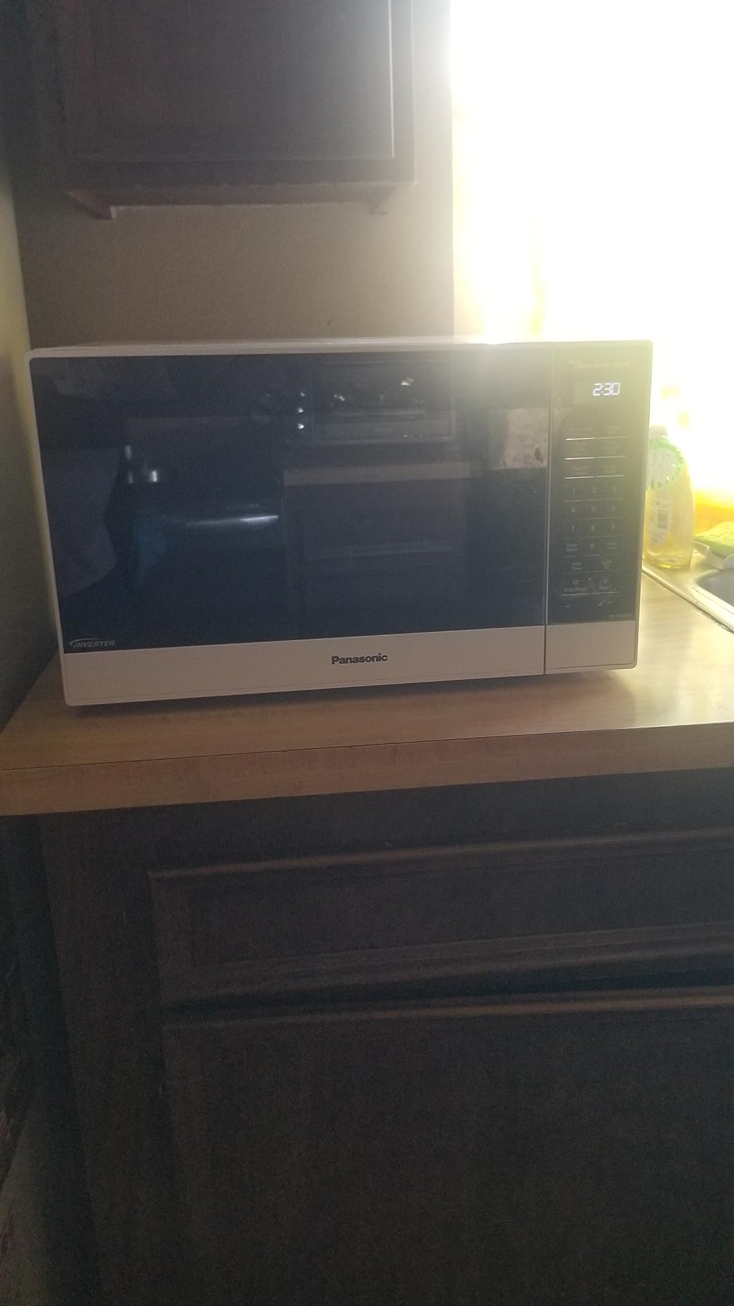 Panasonic NN-SN65KW Microwave Oven with Inverter Technology, 1200W, 1.2 cu.ft. Small Genius Sensor One-Touch Cooking, Popcorn Button, Turbo Defrost-NN-SN65KW-(White) customer photo 2