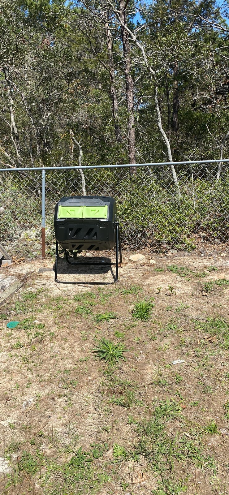 SQUEEZE master Compost Bin 43 Gallon Outdoor Tumbler composters Garden Tumbling or Rotating Compost Green Door customer photo 1