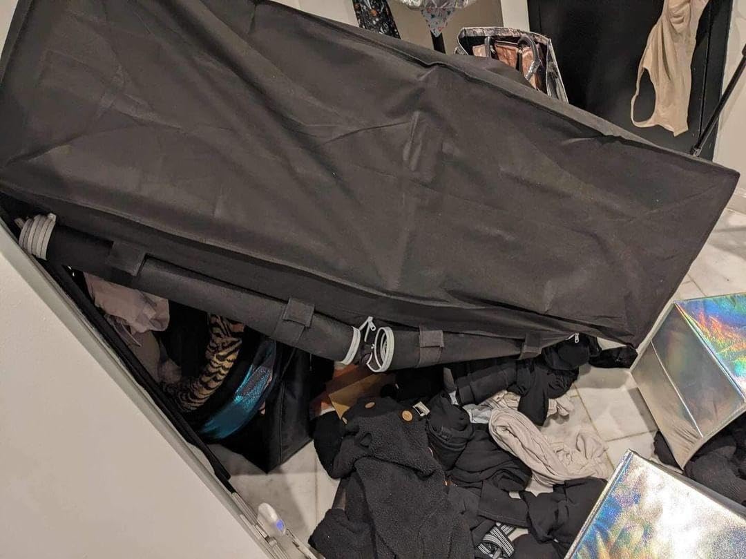 SONGMICS Closet Wardrobe, Clothes Storage, 55.1 x 16.9 x 68.5 Inches customer photo 2