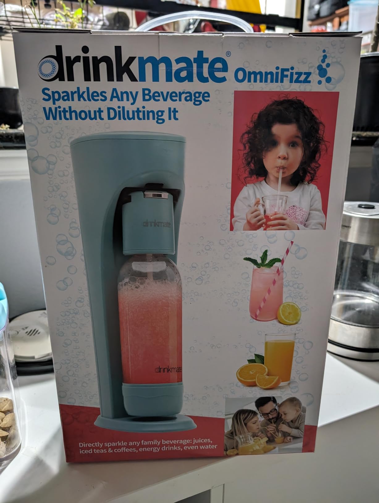 Drinkmate OmniFizz Sparkling Water Maker & Soda Streaming Machine | Carbonates Any Drink | SPECIAL BUNDLE | Includes 60L CO2 Cartridge + Two BPA-Free Bottles (Matte Black) customer photo 1