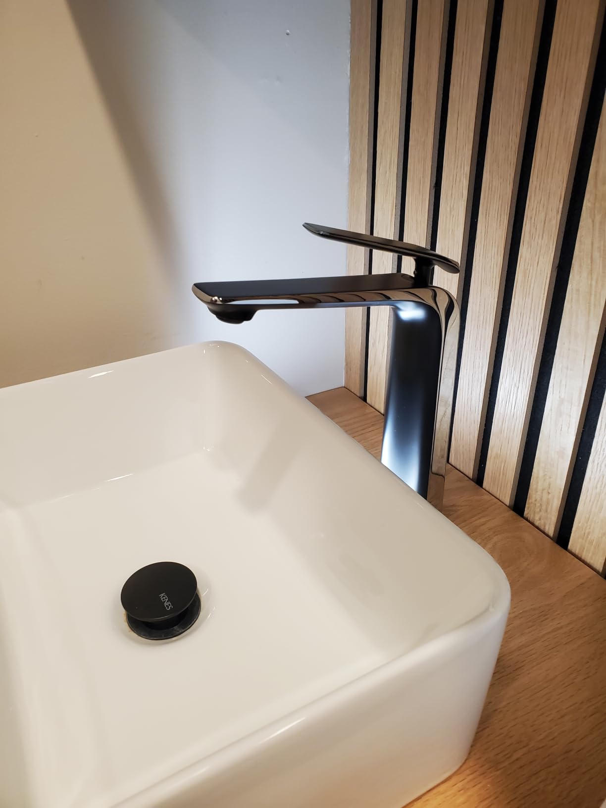 TOCALOCA Tall Vessel Sink Faucet Brushed Nickel One Handle Anti-Fingerprint customer photo 1