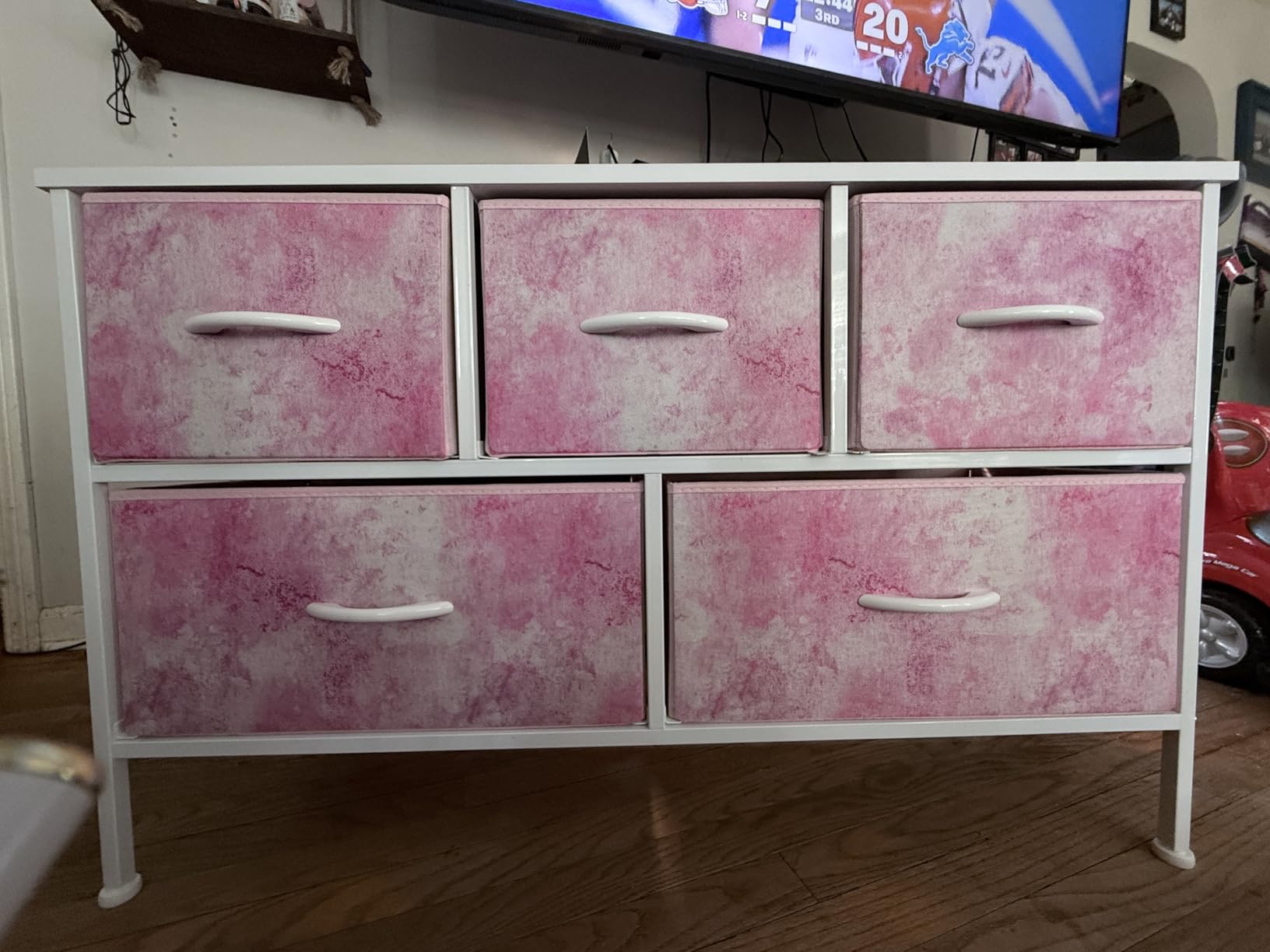Sorbus Kids Dresser with 5 Fabric Drawers & Wood Top (Multi Color/White) customer photo 1