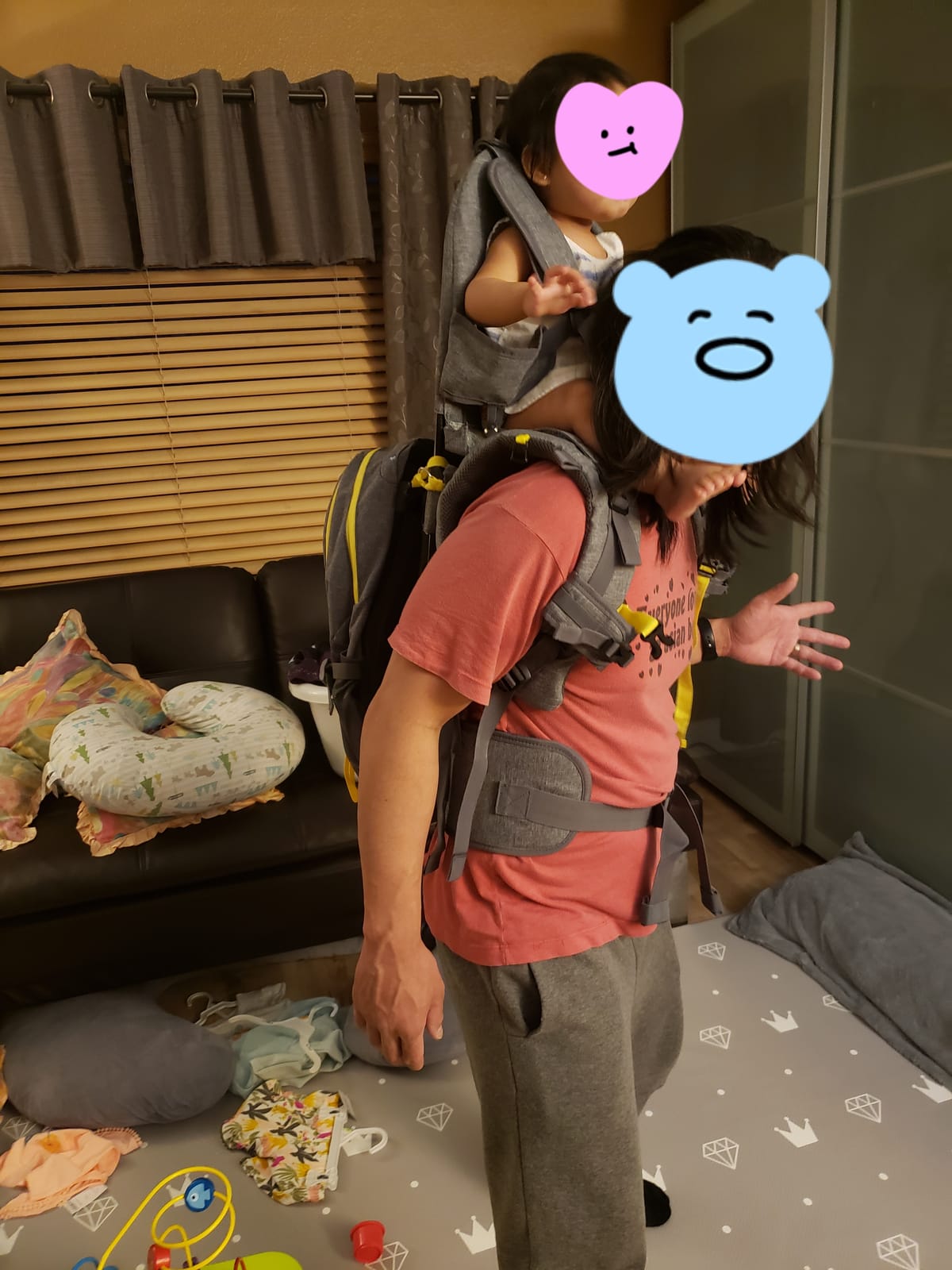 OE Shoulder Hiking Carrier For Child and Toddler 1- 4 years old with Detachable Backpack and Sunshade, Foldable Frame, Compact, Perfect for Day Hiking customer photo 2