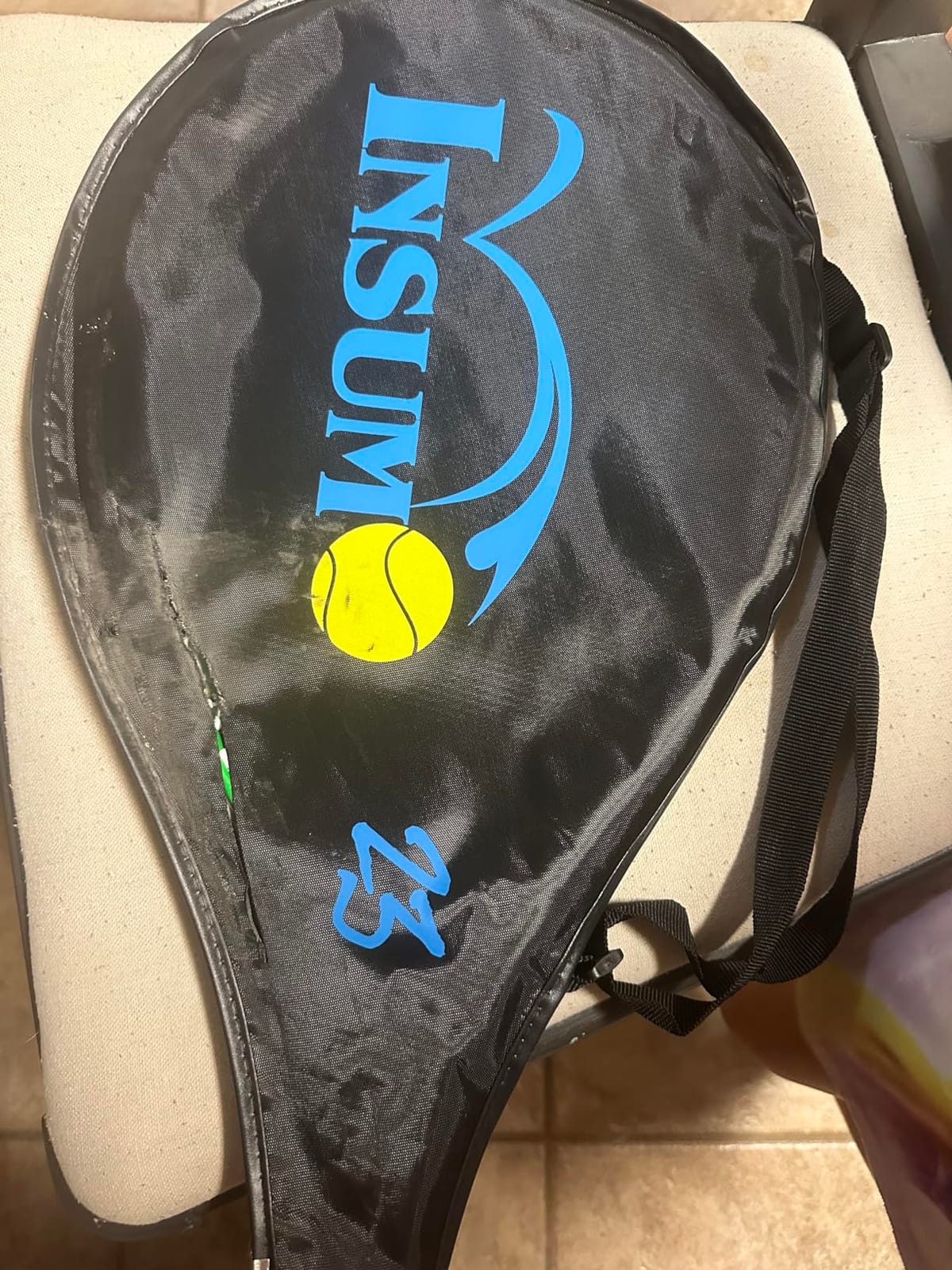 INSUM 17-25 inch Kids Tennis Racket for Aged 2~12 Starter, Multi-Color & Size Toddlers Tennis Racket for Boys & Girls Beginner, Come with Shoulder Cover Bag for Carry customer photo 1