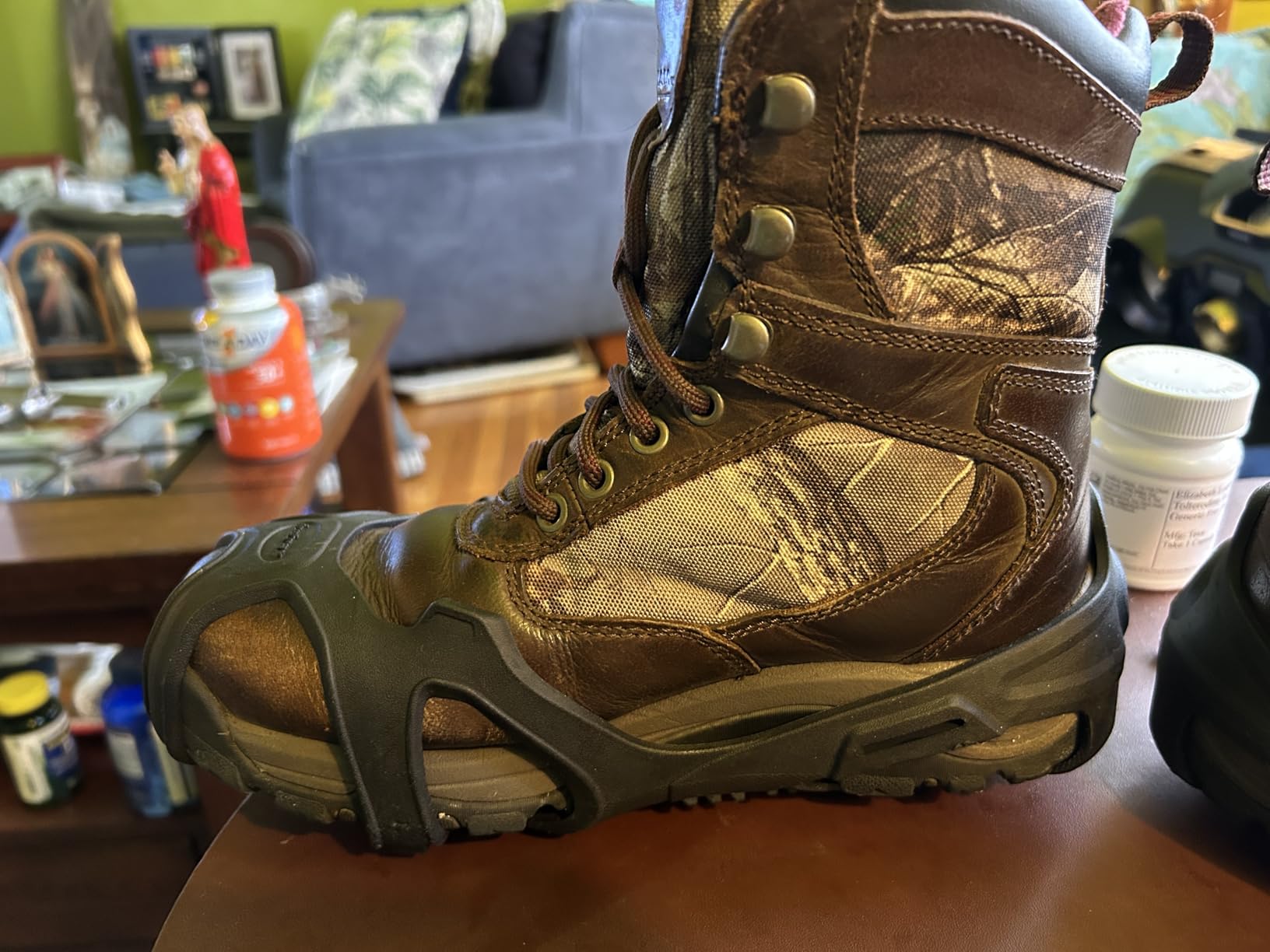 ICETRAX V3 Tungsten Crampons, Ice Cleats for Shoes and Boots - Ice Grips for Snow and Ice, Non-Slip Shoe Grippers with Reflective Heel customer photo 2