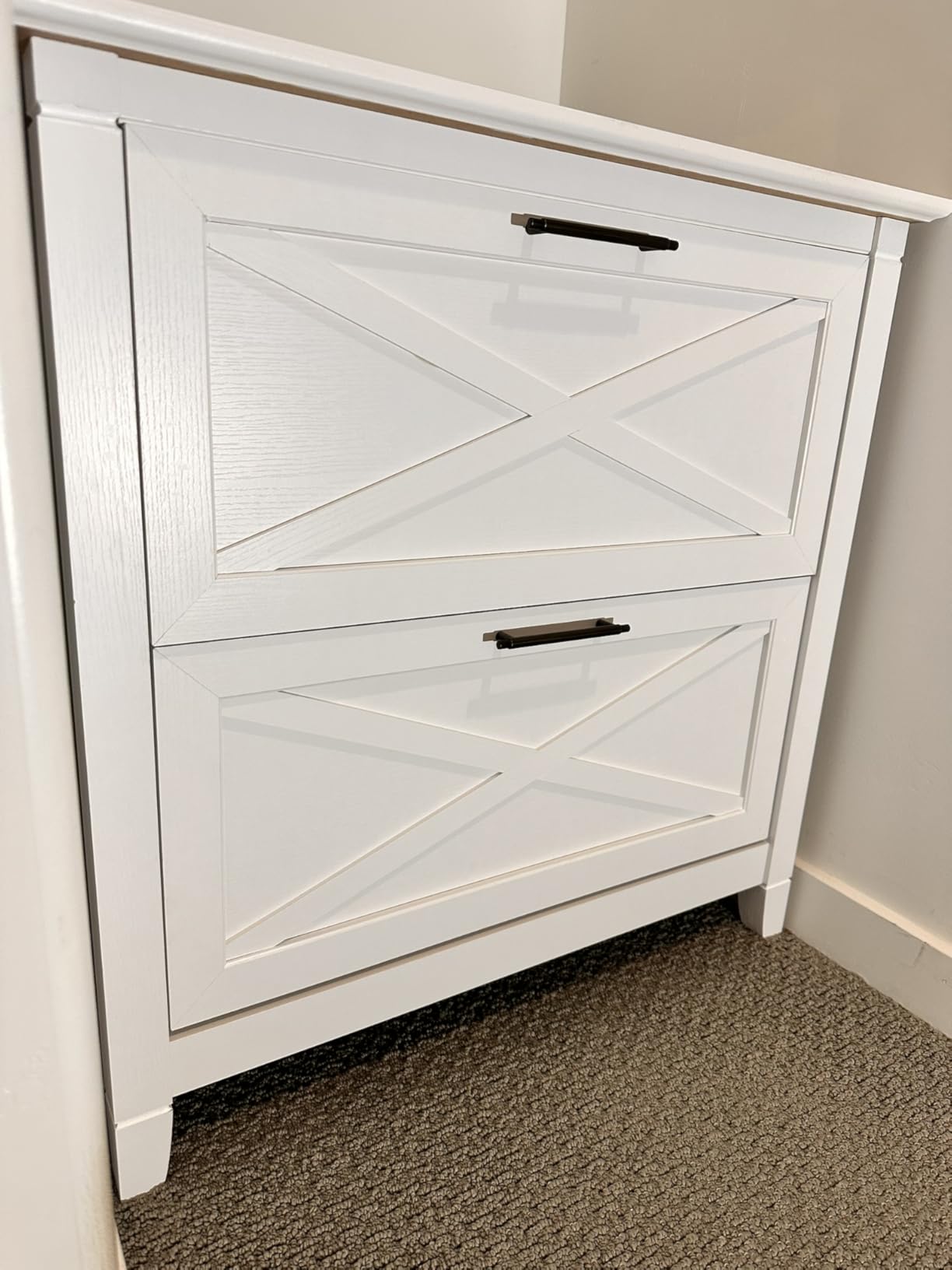 Bush Home Key West 2 Drawer Lateral File Cabinet in Pure White Oak, Document Storage for Home Office, Accent Chest with Drawers customer photo 1