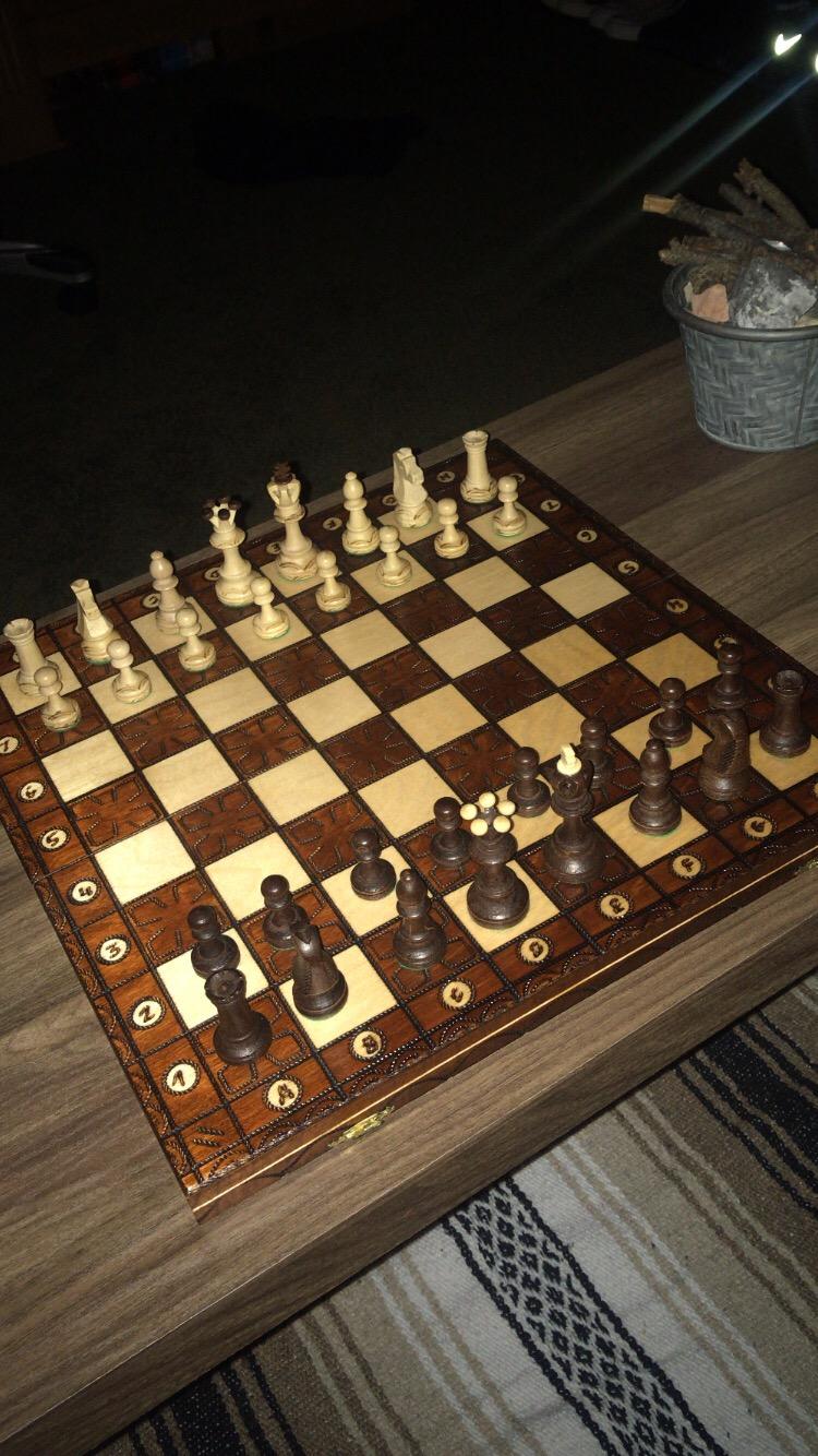 Wegiel Handmade Junior European International Chess Set - 16 Inch Luxury Wooden Chess Set for Adults and Kids, Premium Beech and Birch Wood - Unique Folding Design with Storage customer photo 1