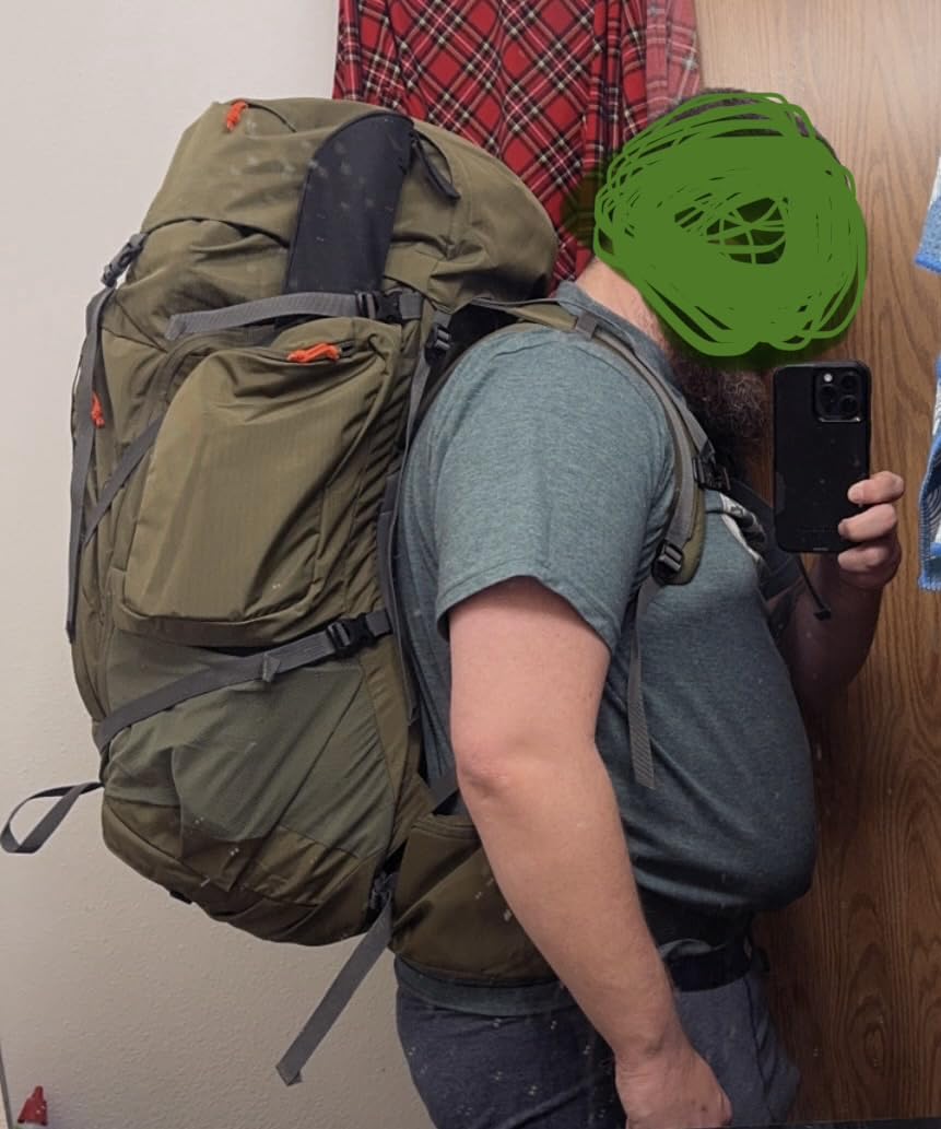 Kelty Coyote 60-105 Liter Internal Frame Backpack - Hiking, Backpacking, Travel, Hydration Compatible, Fully Adjustable (65L / Dark Olive) customer photo 2