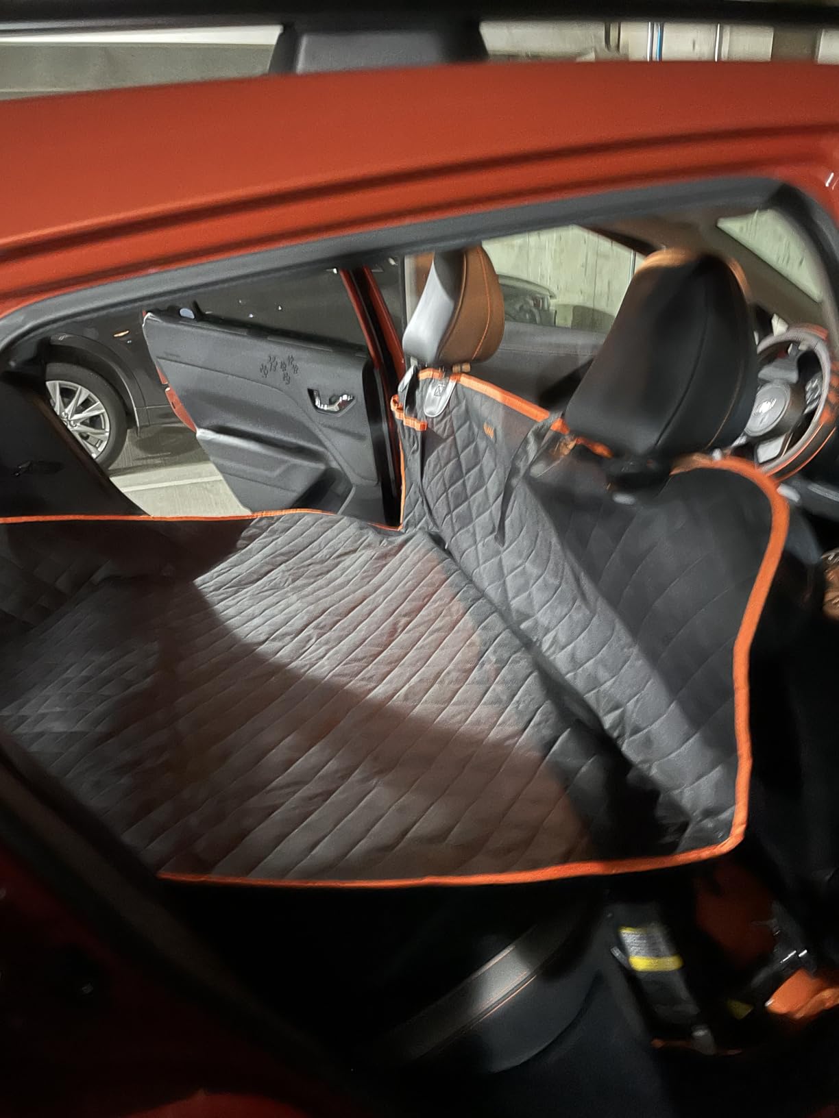 Cargo Liner for Dogs Waterproof Pet Cargo Covers for SUV with Bumper Flap Protection Heavy Duty Nonslip Dog Trunk Cargo Protector Washable Dog Seat Cover for Universal and Large Size SUVs customer photo 2