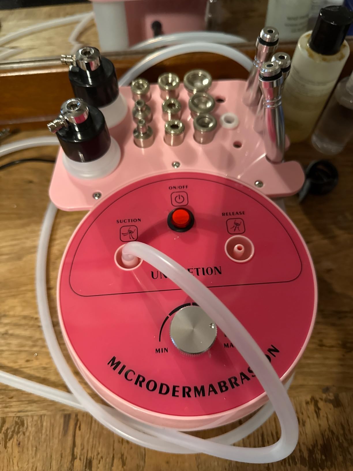 UNOISETION Diamond Microdermabrasion Machine Professional, 3 in 1 Dermabrasion Facial Peeling Skin Care Device for Salon Personal Home Use customer photo 1