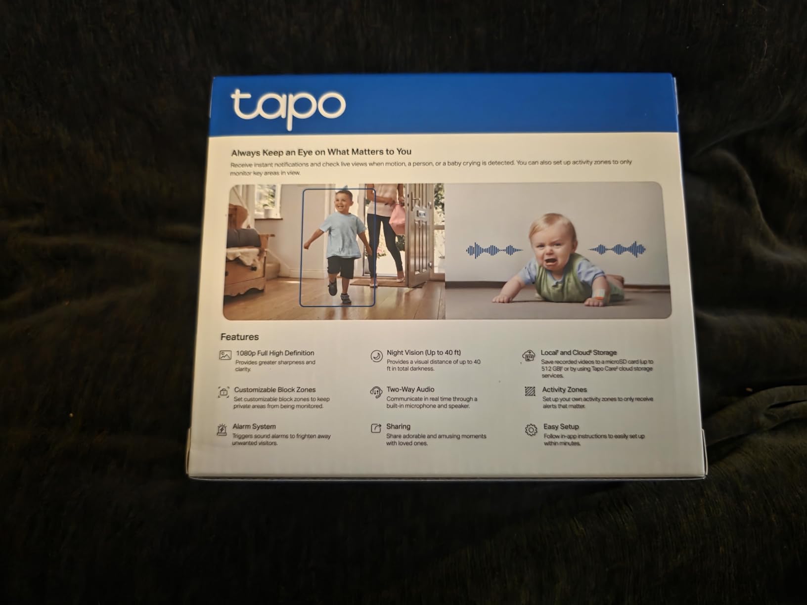 TP-Link Tapo 1080P Indoor Security Camera for Baby Monitor, Dog Camera w/Motion Detection, 2-Way Audio Siren, Night Vision, Cloud & SD Card Storage, Works w/Alexa & Google Home (Tapo C100) customer photo 1