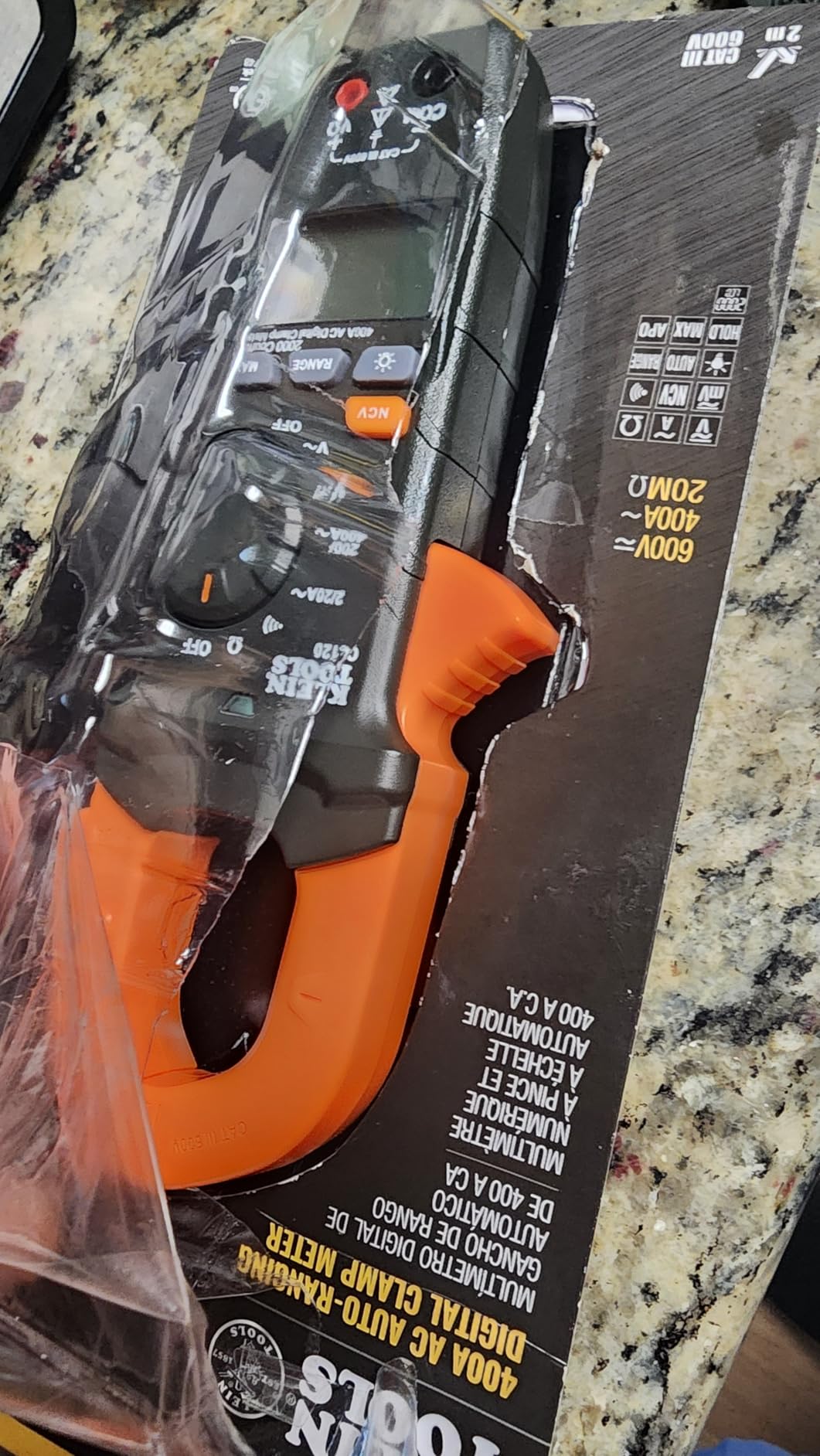 Klein Tools CL120 Digital Clamp Meter, Auto-Ranging 400 Amp AC customer photo 2