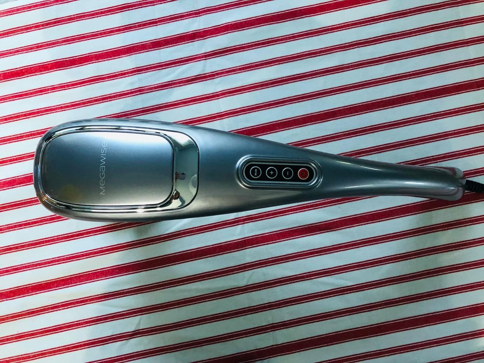 MEGAWISE Handheld Percussion Massager for Back, 3600 RPM, 5 speeds, 7 Heads customer photo 2