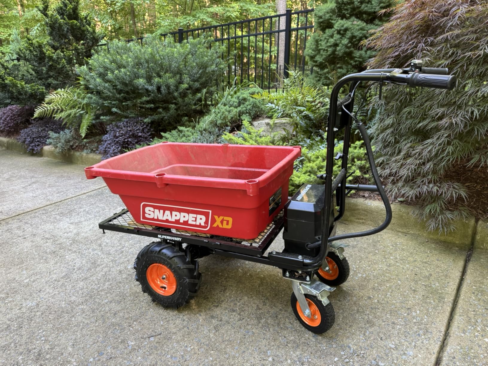 SuperHandy Utility Service Cart Power Wagon Wheelbarrow Electric 48V DC Li-Ion Powered 660Lbs Load and 1000Lbs+ Hauling Capacity Farm and Garden All Purpose Modular Cargo Bed | Electric 48V Li-Ion Powered 660lb Load and 1000lb+Hauling Capacity customer photo 2