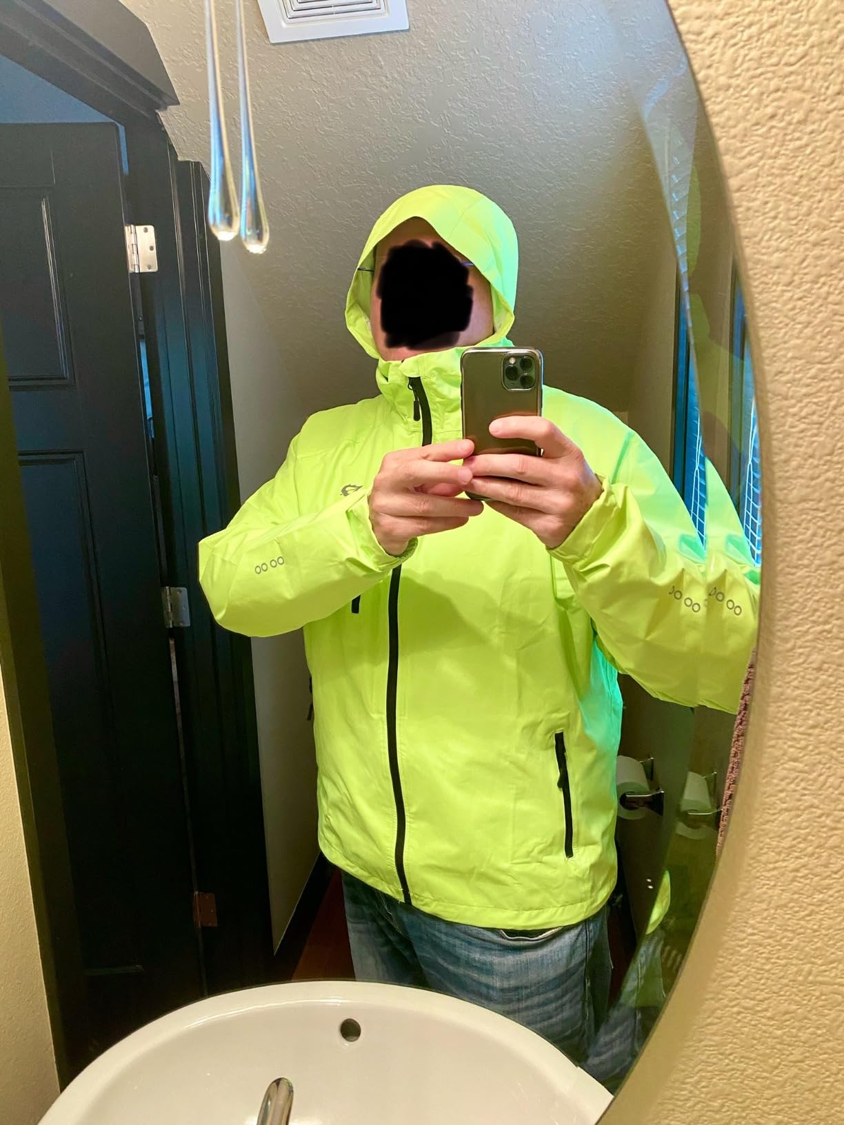 baleaf Men's Rain Jacket Waterproof Hood Lightweight Reflective Packable | 5000Mm Waterproof & Windbreaker; Packable with 6 Pockets; Reflective Stripes for Safety; Perfect for Cycling, Running, Hiking customer photo 2