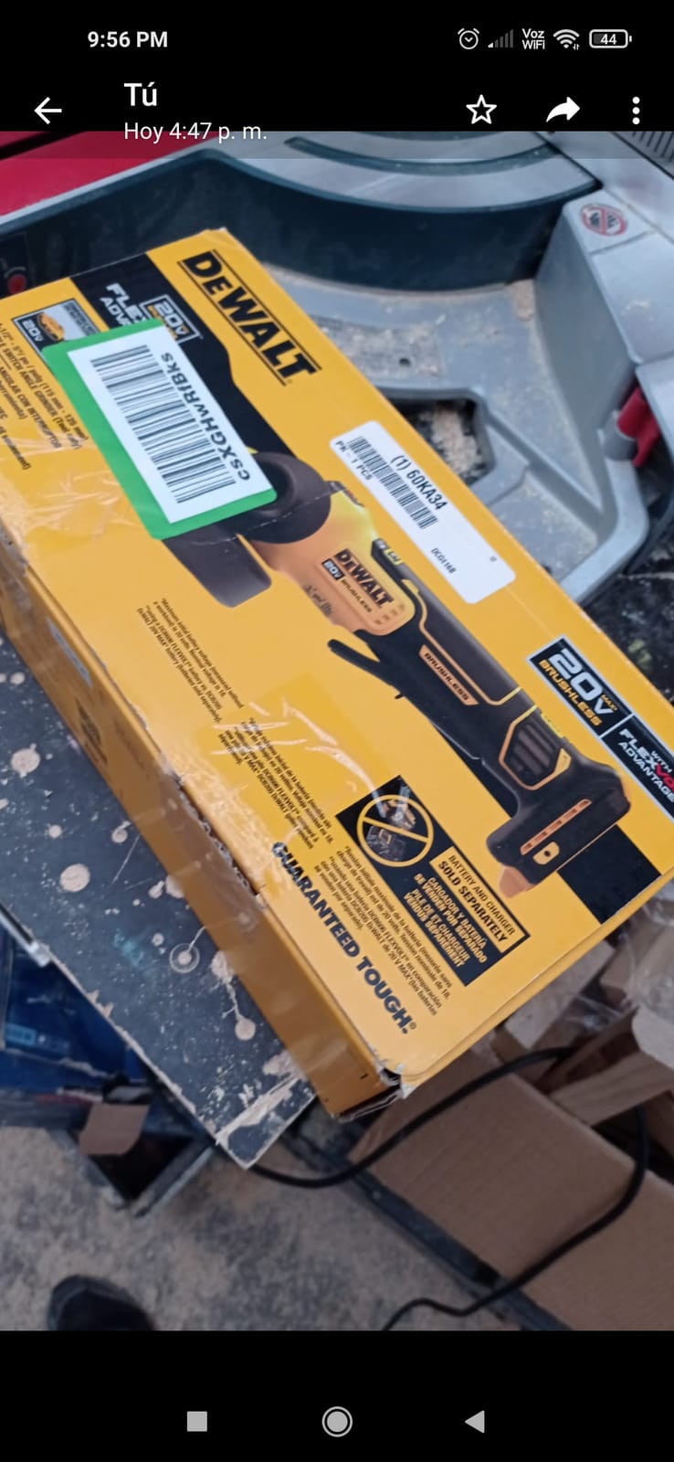 DEWALT FLEXVOLT ADVANTAGE 20V MAX* Angle Grinder, Paddle Switch, 4-1/2-Inch to 5-Inch, Tool Only (DCG416B) customer photo 1